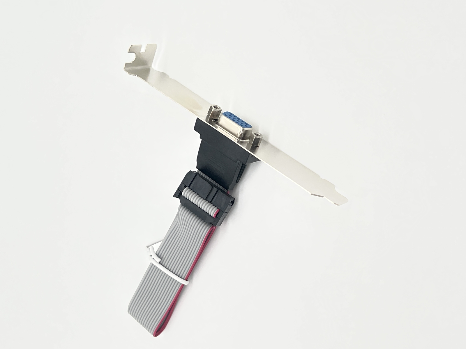 VGA Port HD15F Adapter to IDC16 12 Inch with Bracket Ribbon Cable Connector