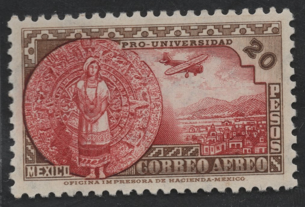 MEXICO 1934 SCOTT #C61 SIGNED MINT NEVER HINGED CATALOG VALUE $2,500