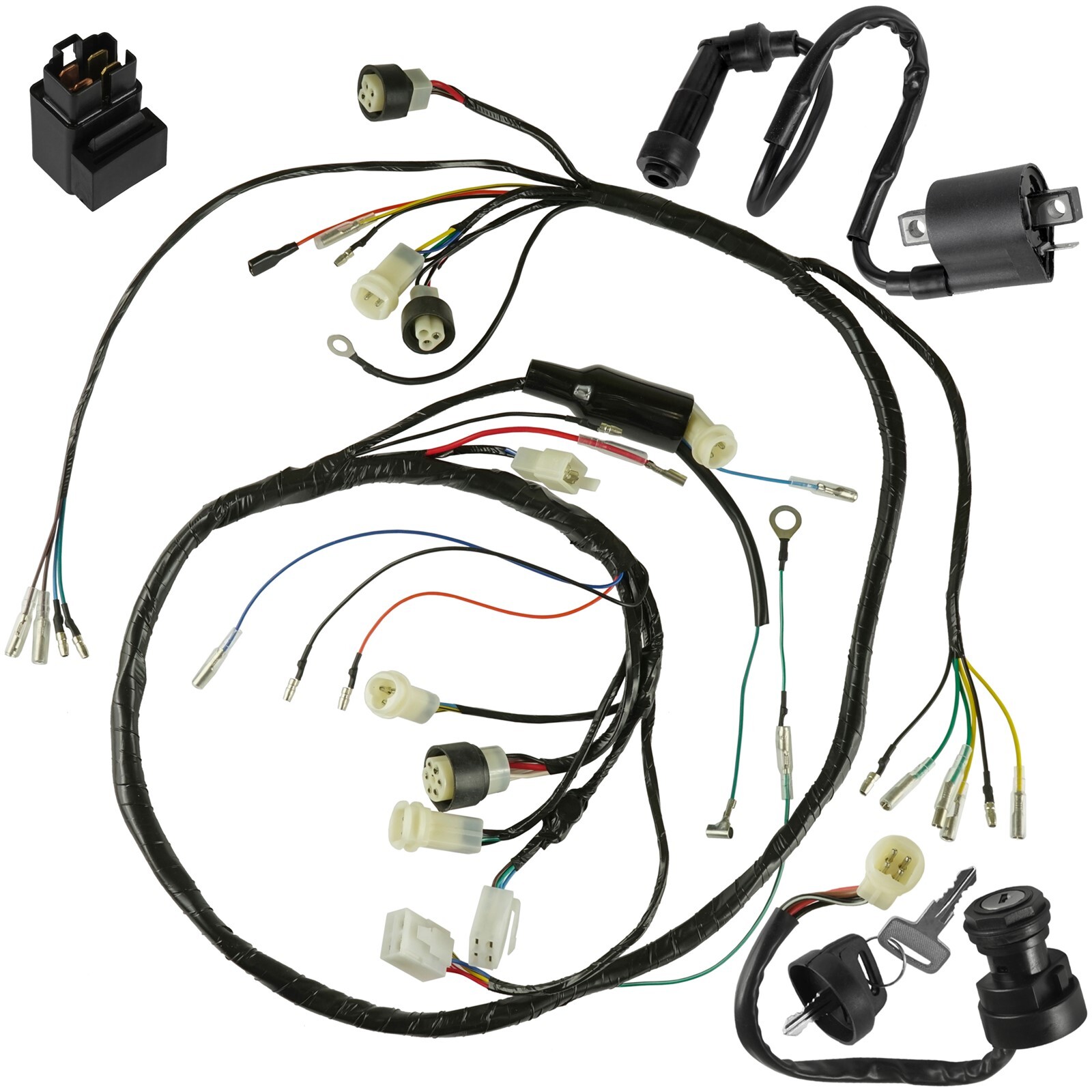 Wiring Harness Switch Key Coil Starter Relay Yamaha Warrior 350 YFM350X 90-1995