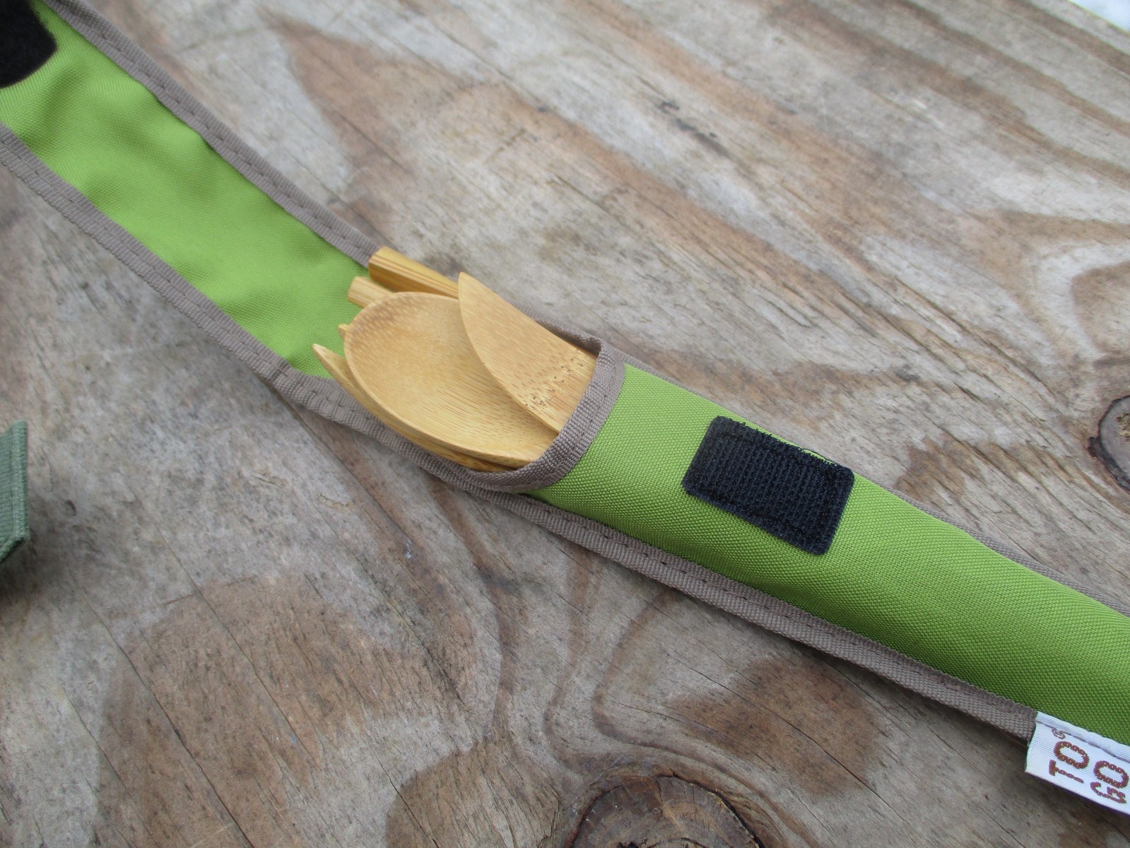 OKI & TO GO WARE BAMBOO WOODEN CAMP TRAVEL UTENSILS FORK KNIFE CHOP STICKS SPOON