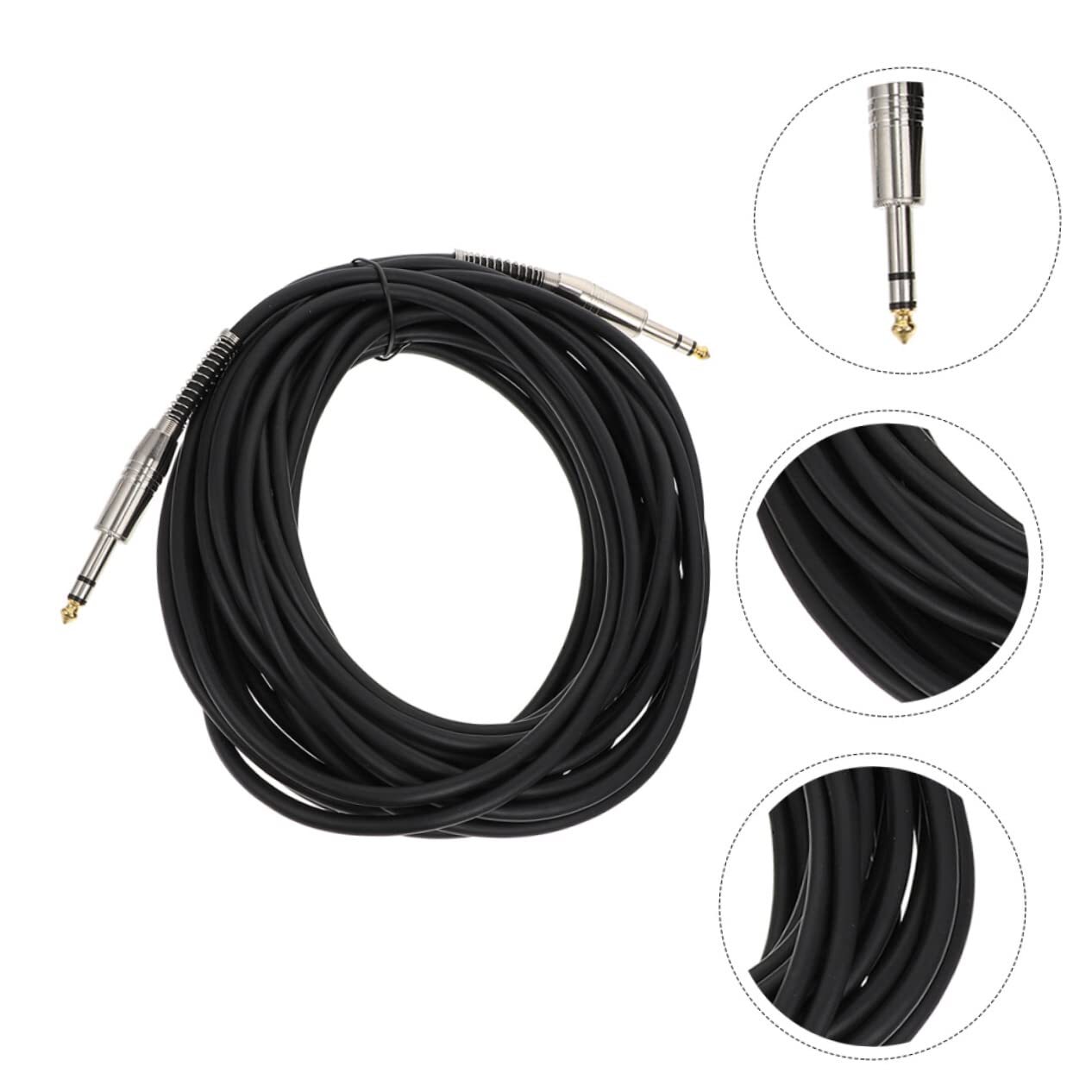 6FT Stereo Cable 1/4 Inch Male Trs Speaker Amp Noiseless Guitar Cable