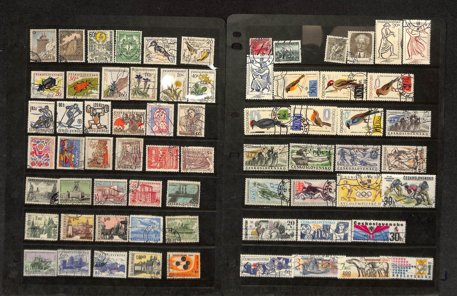 Czechoslovakia Stamp Collection on 50 Harris Pages, 1918-1983 (BK)