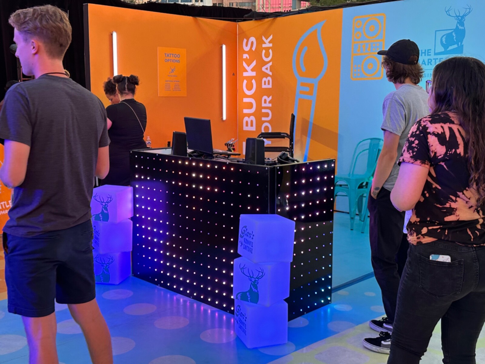 LED DJ Booth Programable. Foldable Multicolors LED.