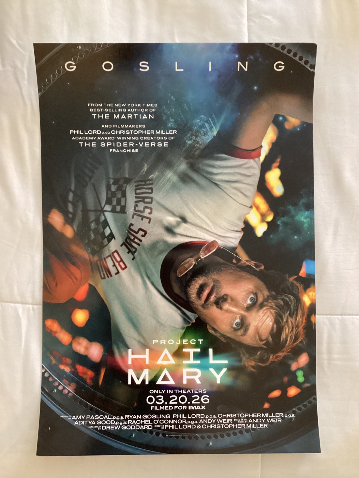Ryan Gosling In PROJECT HAIL MARY Promo 11.5" x 17" Original Mini Movie Poster