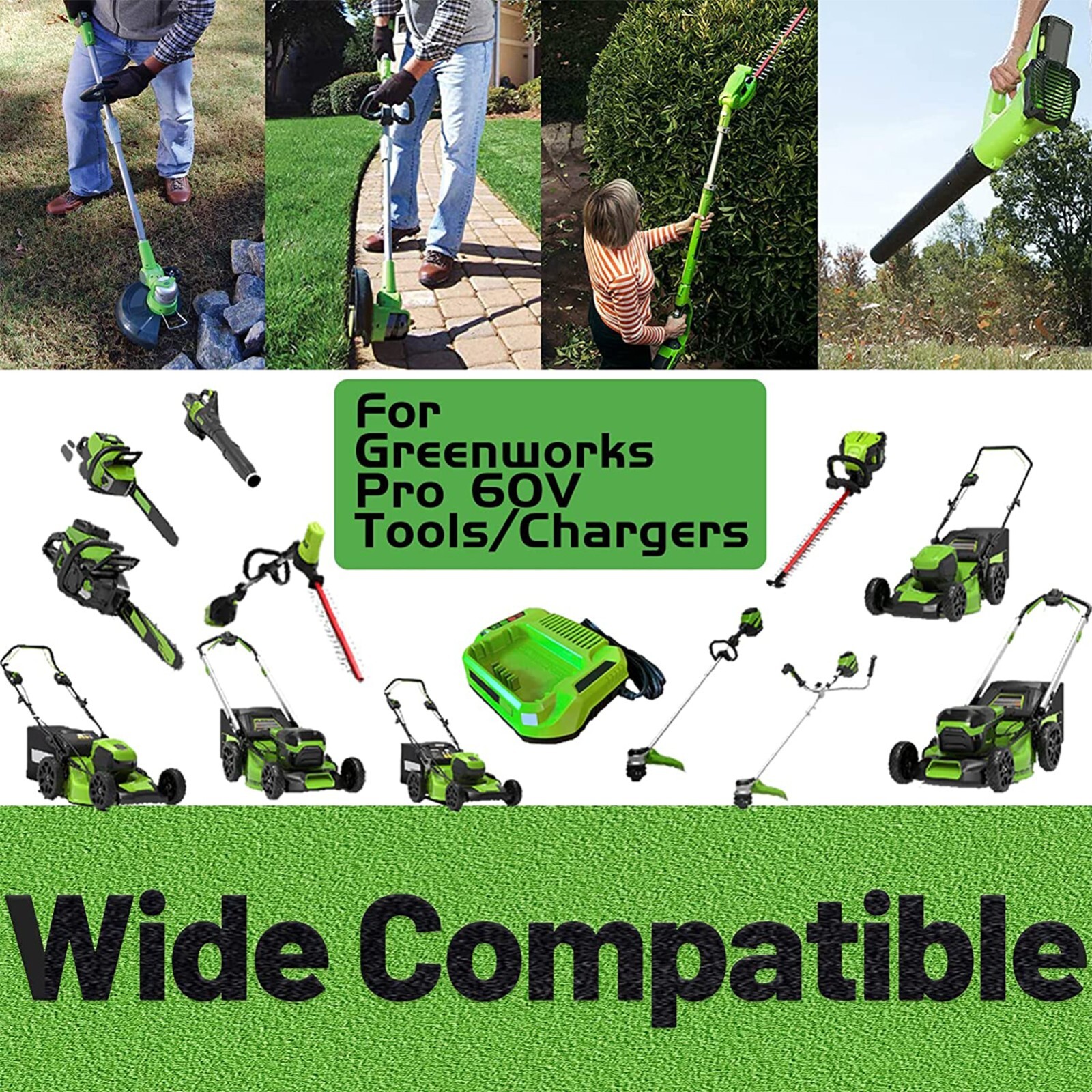 2 PACK 5.0Ah Lithium-Ion Battery For Greenworks 60V MAX LB60A00 LB60A02 LB60A03