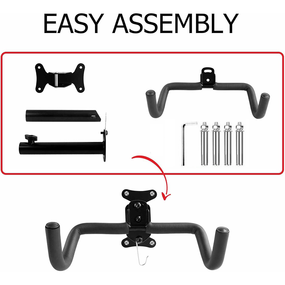 Bicycle Storage Wall Mount Rack Hanger Cycling Steel Garage Space Saving Holder