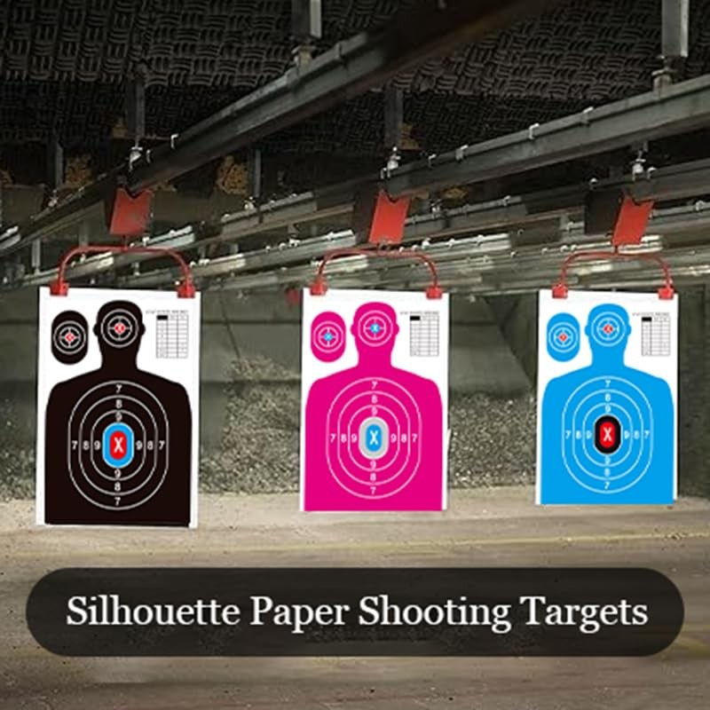 Paper Shooting Targets for Range Bulk 23"×35" Silhouette 12PC, Multicolor