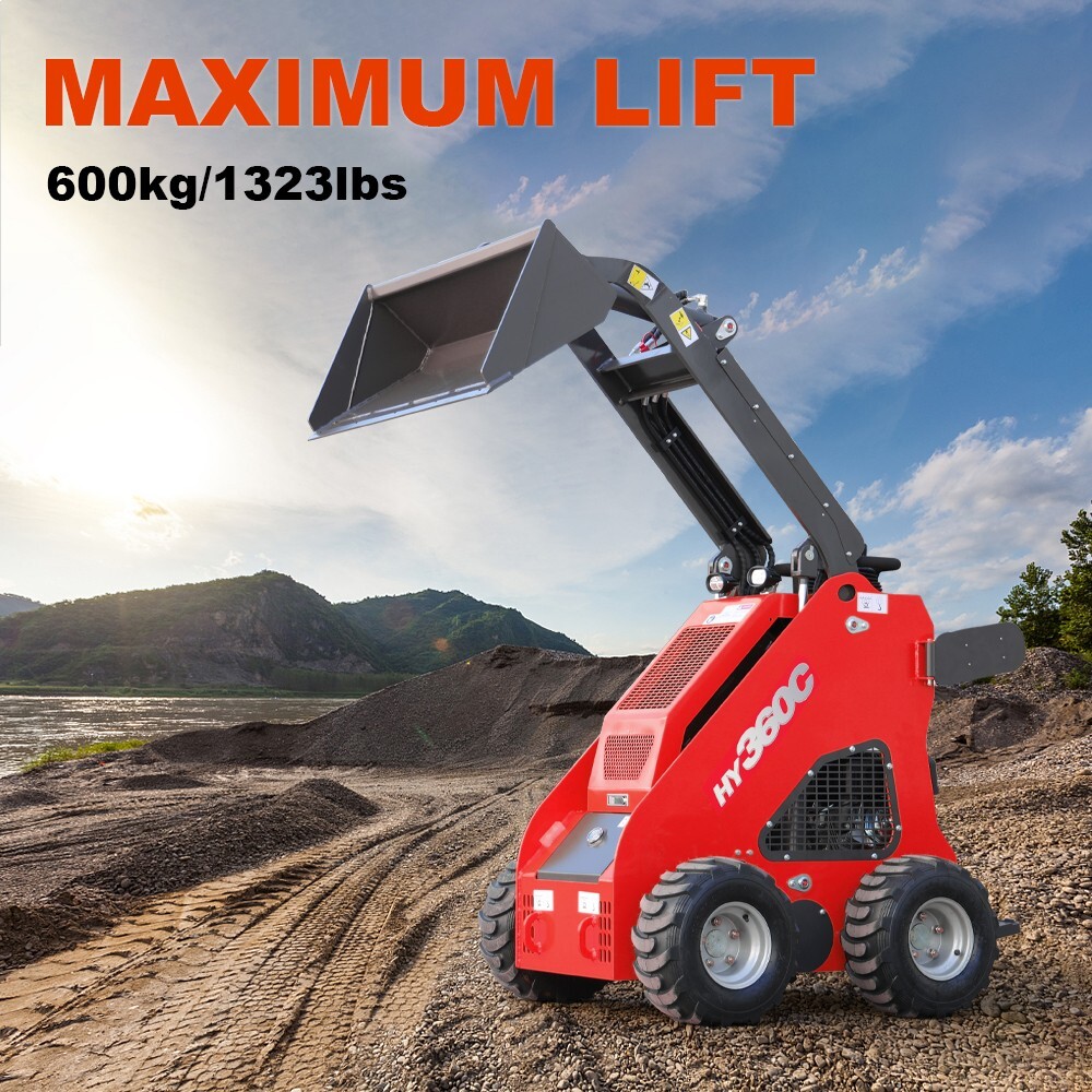 HUAYEE FREE SHIPPING New Mini Skid Steer Loader 13.5hp B&S Gas EPA Engine