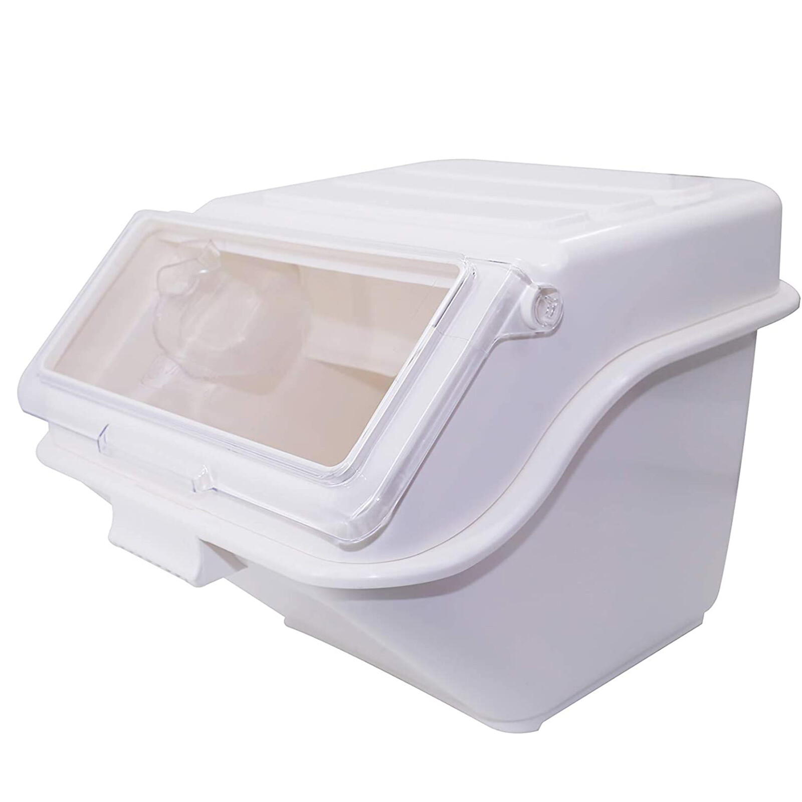 Hakka 8.8 Gallon Ingredient Bin with Scoop 200 Cup Commercial Food Shelf-Storage