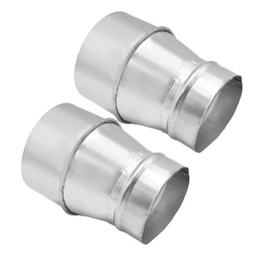 2PCS Metal Vent Duct Reducer 4" to 3" (100 mm to 80 mm) Galvanized Steel Round