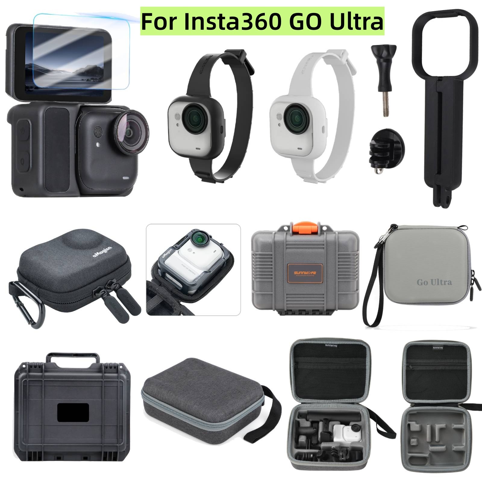 Accessories For Insta360 GO Ultra Camera Storage Bag Protective Case Cover Mount