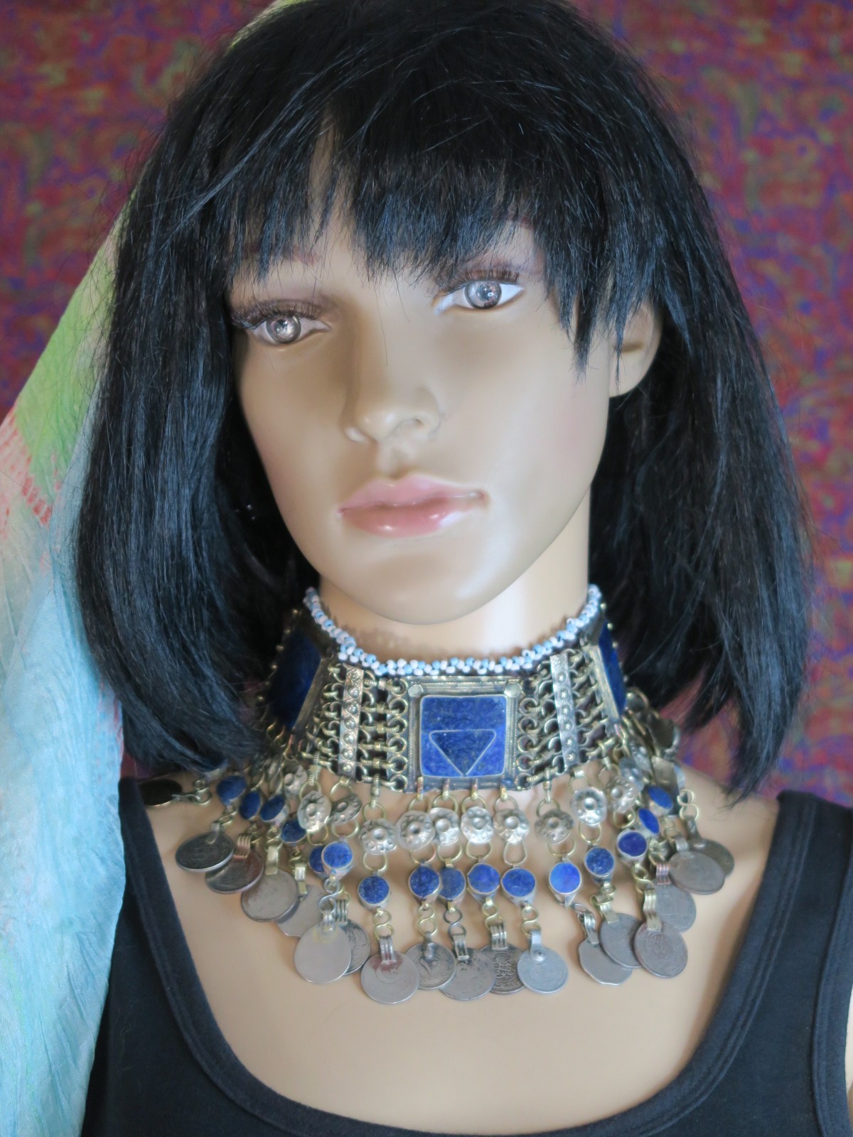 ONE (1) Afghan Kuchi Choker Necklace - Belly Dance Jewelry - #4839 Irregulars