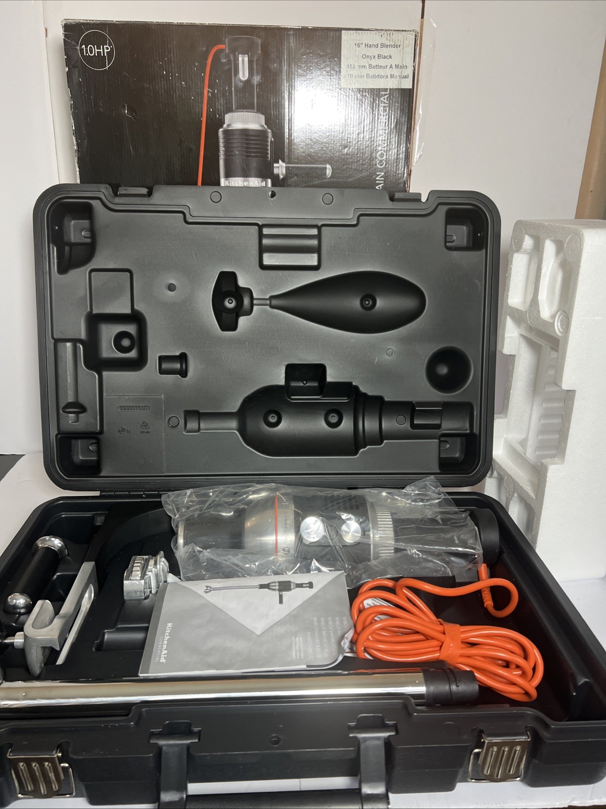 KitchenAid 1HP Commercial Immersion Blender KHBC416OB 16” Heavy Duty NSF