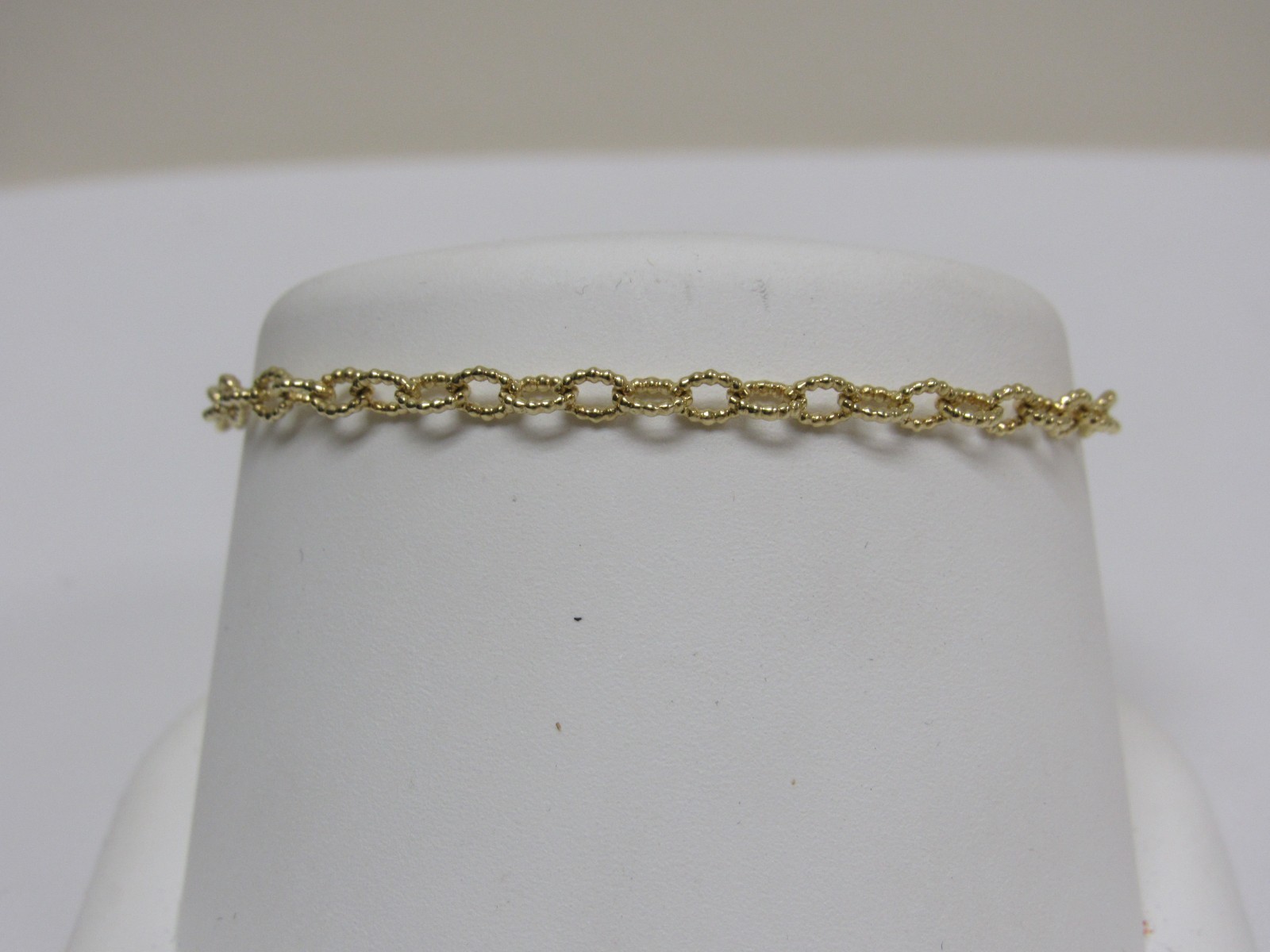Designer LAGOS 18K Caviar Gold Petite Fluted Oval Link Bracelet