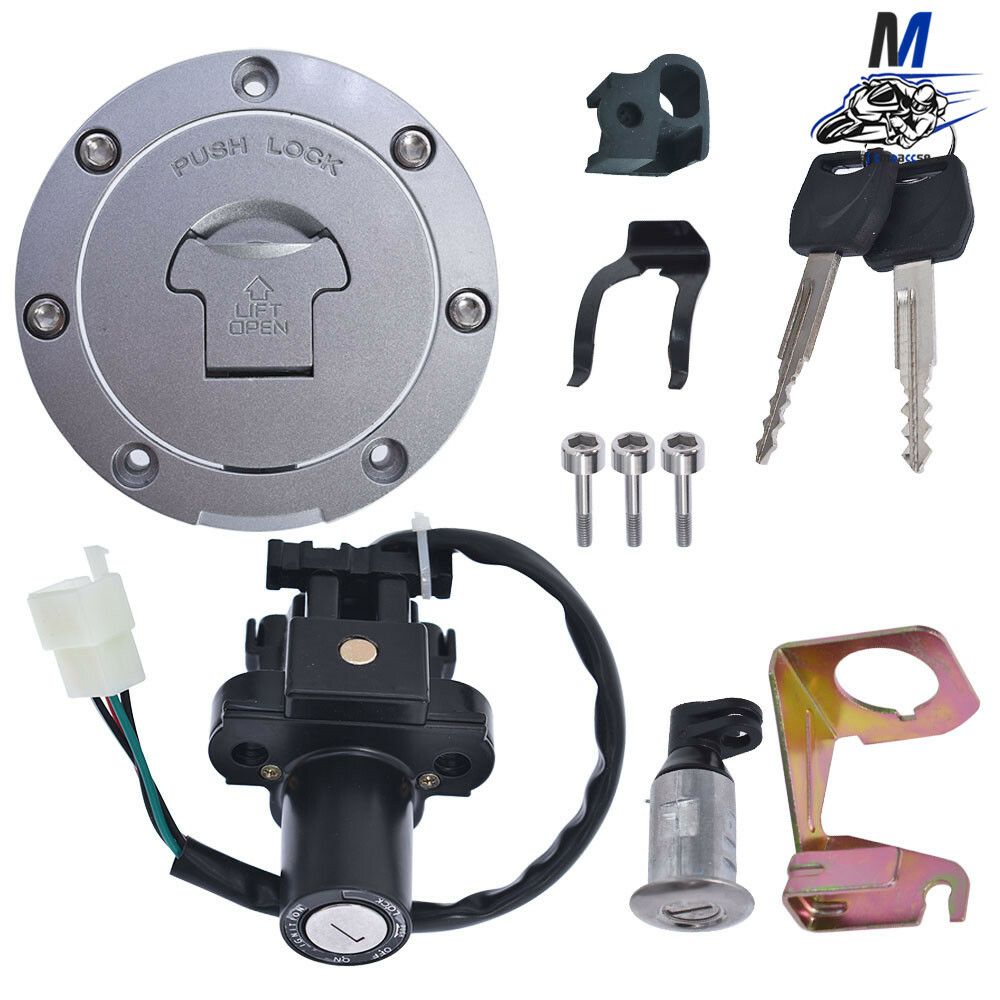 Ignition Switch Fuel Gas Cap Seat Lock Key Set For Honda CBR600RR 2003-2006