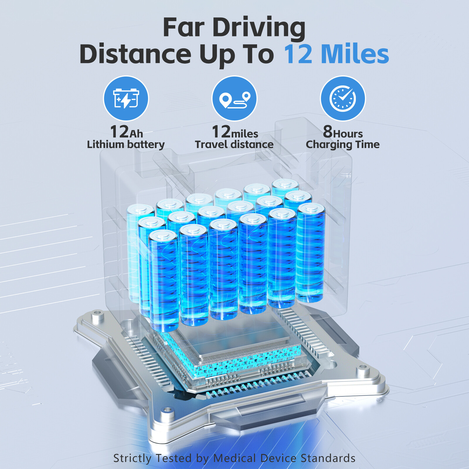 Electric Wheelchair Intelligent Foldable Motorized Powerchair All Terrain New