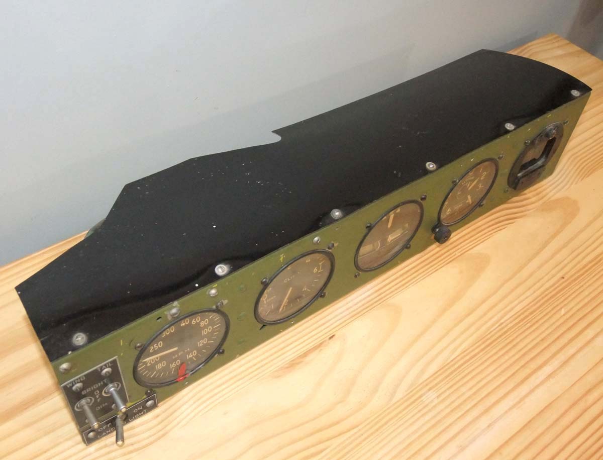Original Waco CG-4A Hadrian Glider Instrument Panel