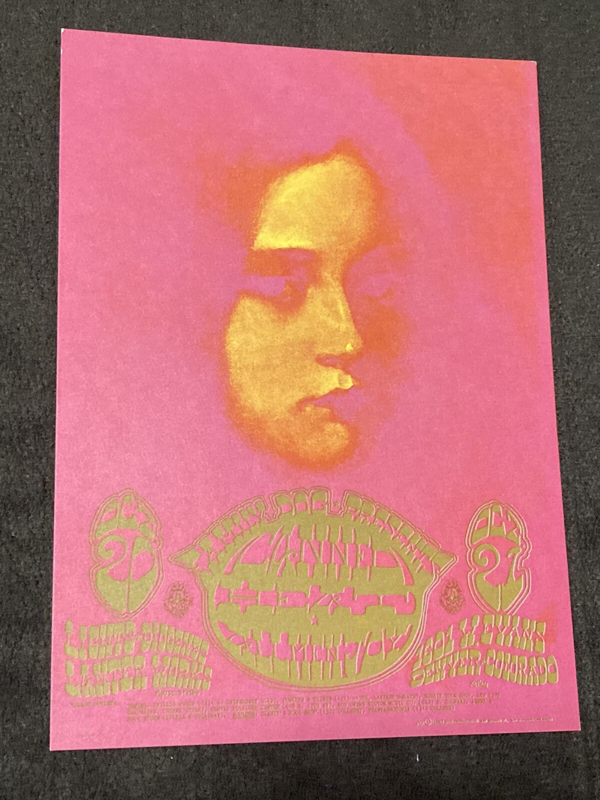 ALLMEN JOY CANNED HEAT 1967 DENVER COLORADO FAMILY DOG POSTCARD FDD-7 MInt - OP