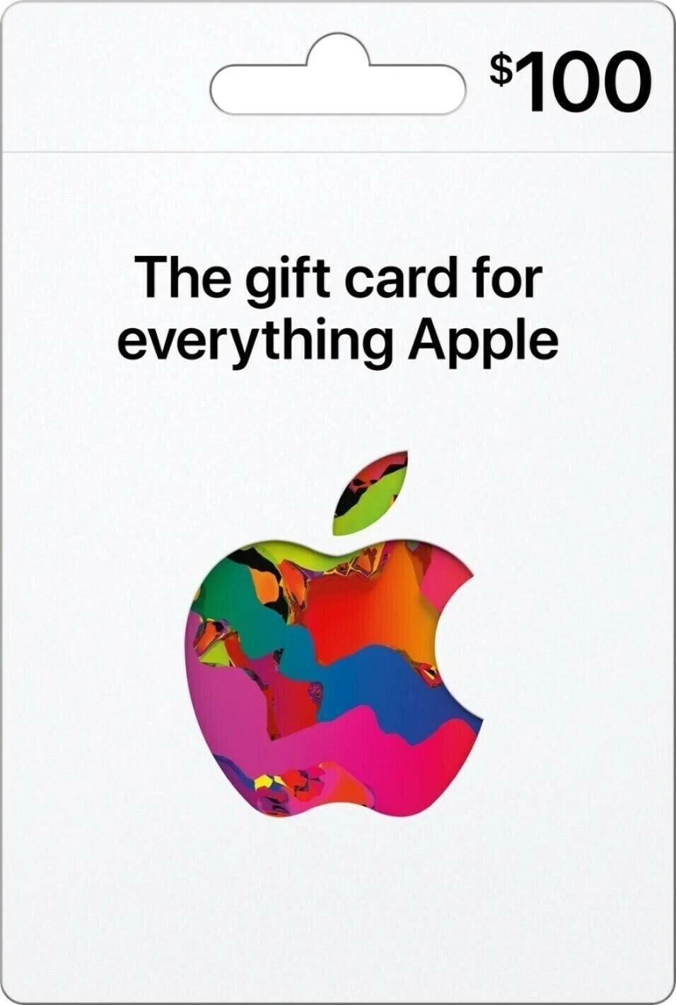 Apple $100 Gift Card, Physical Card, Free Shipping. .gift