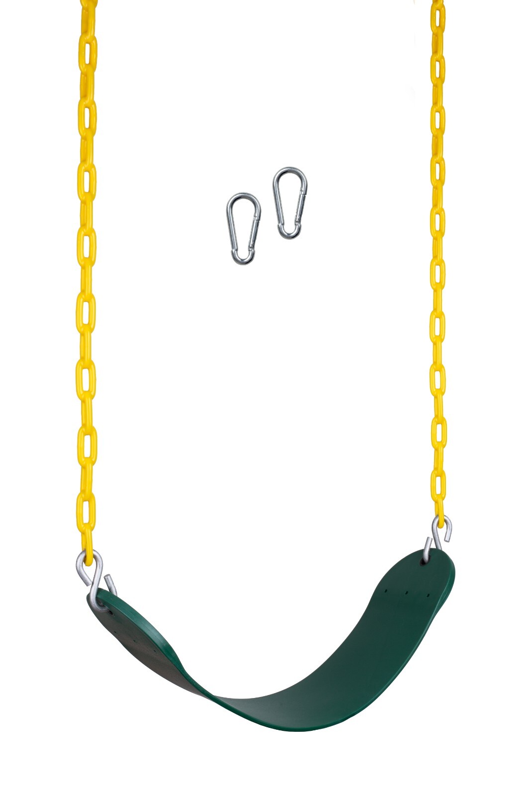 New Bounce Swing Seat - Heavy Duty Rust-Proof Chain - Set of 2 - Green