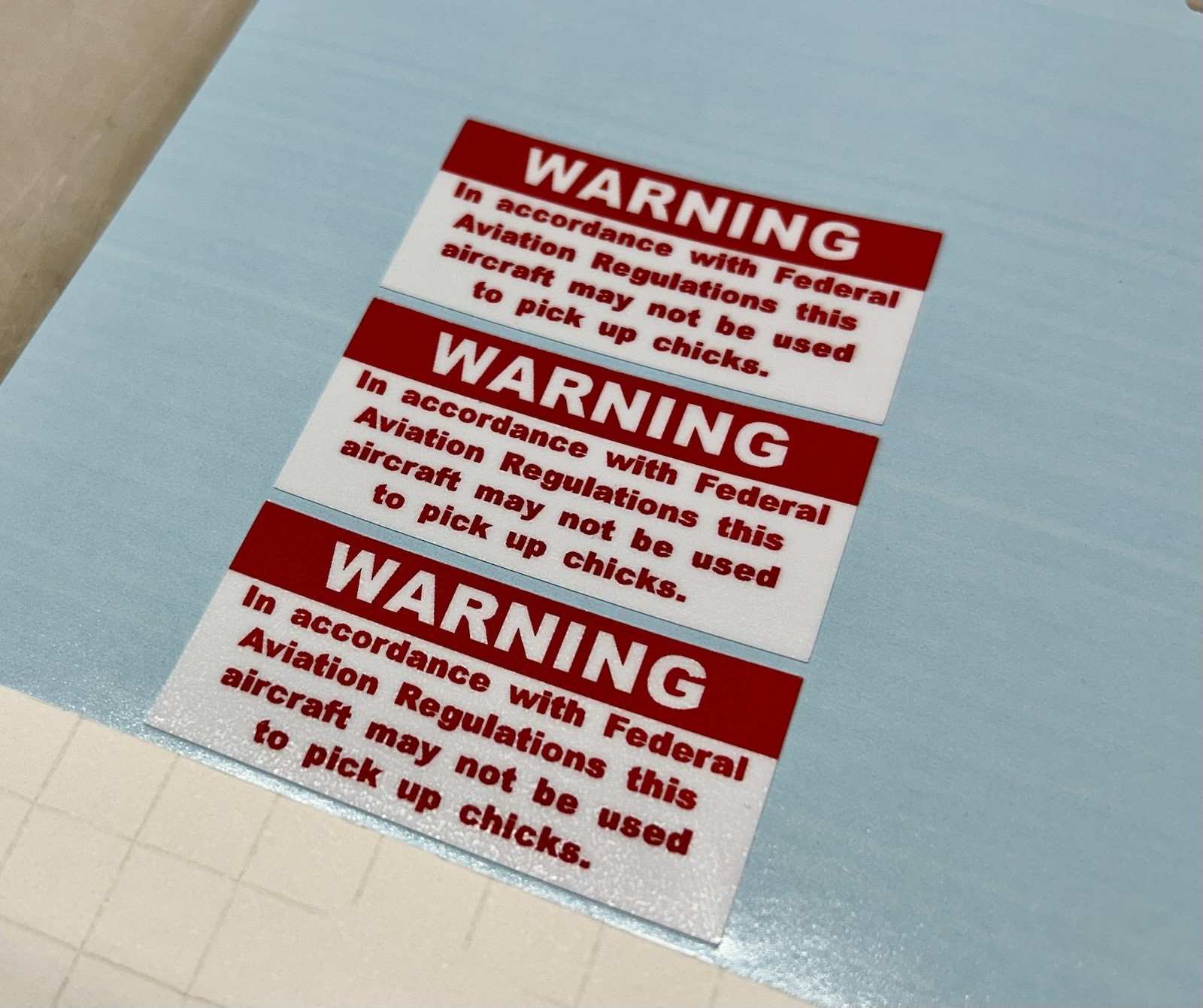 FAA Warning Aviation Sticker Aircraft Airplane Cessna Piper Helicopter decals