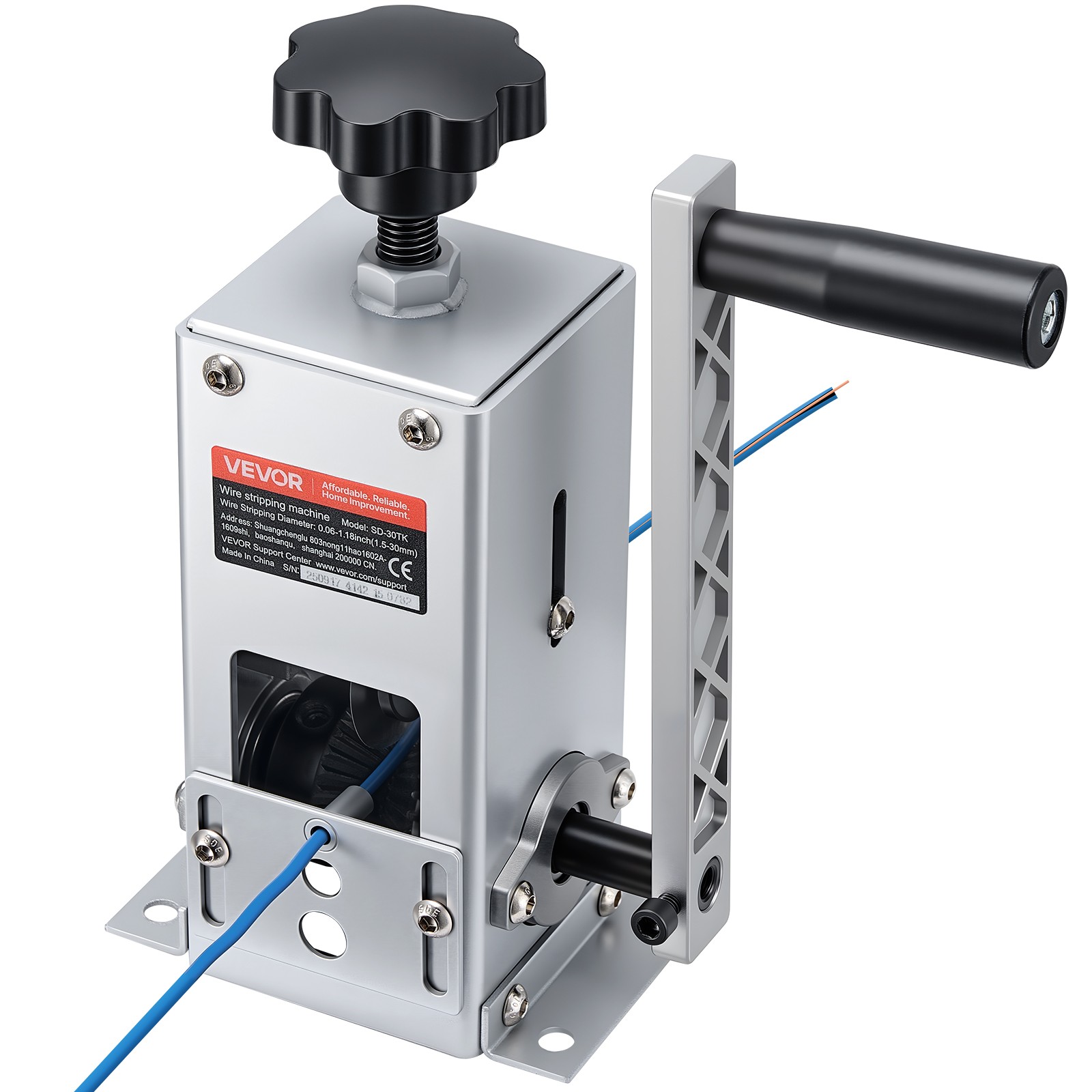 VEVOR Manual Wire Stripper Machine Stripping 0.06-1.18 in Hand or Drill Powered