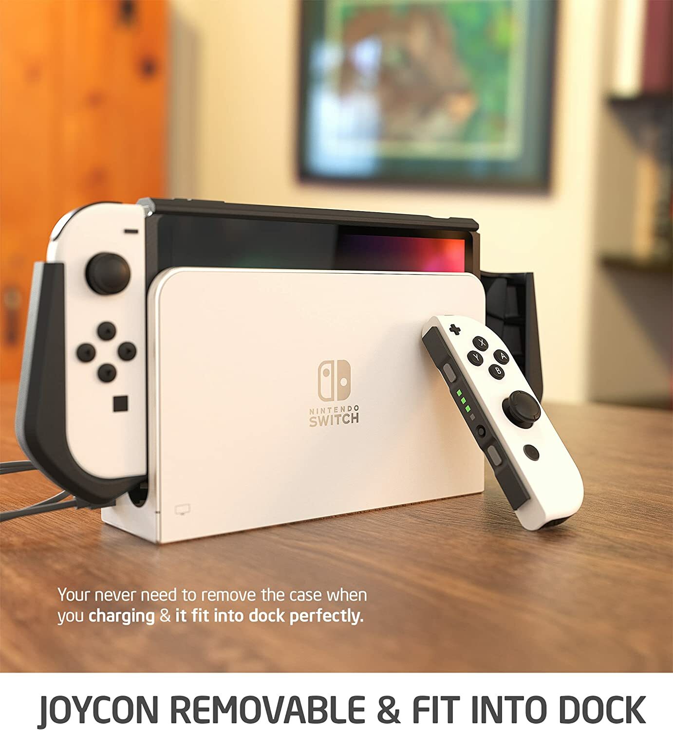 Mumba Dockable Case For Nintendo Switch OLED 2021 Console JoyCon Grip Case Cover