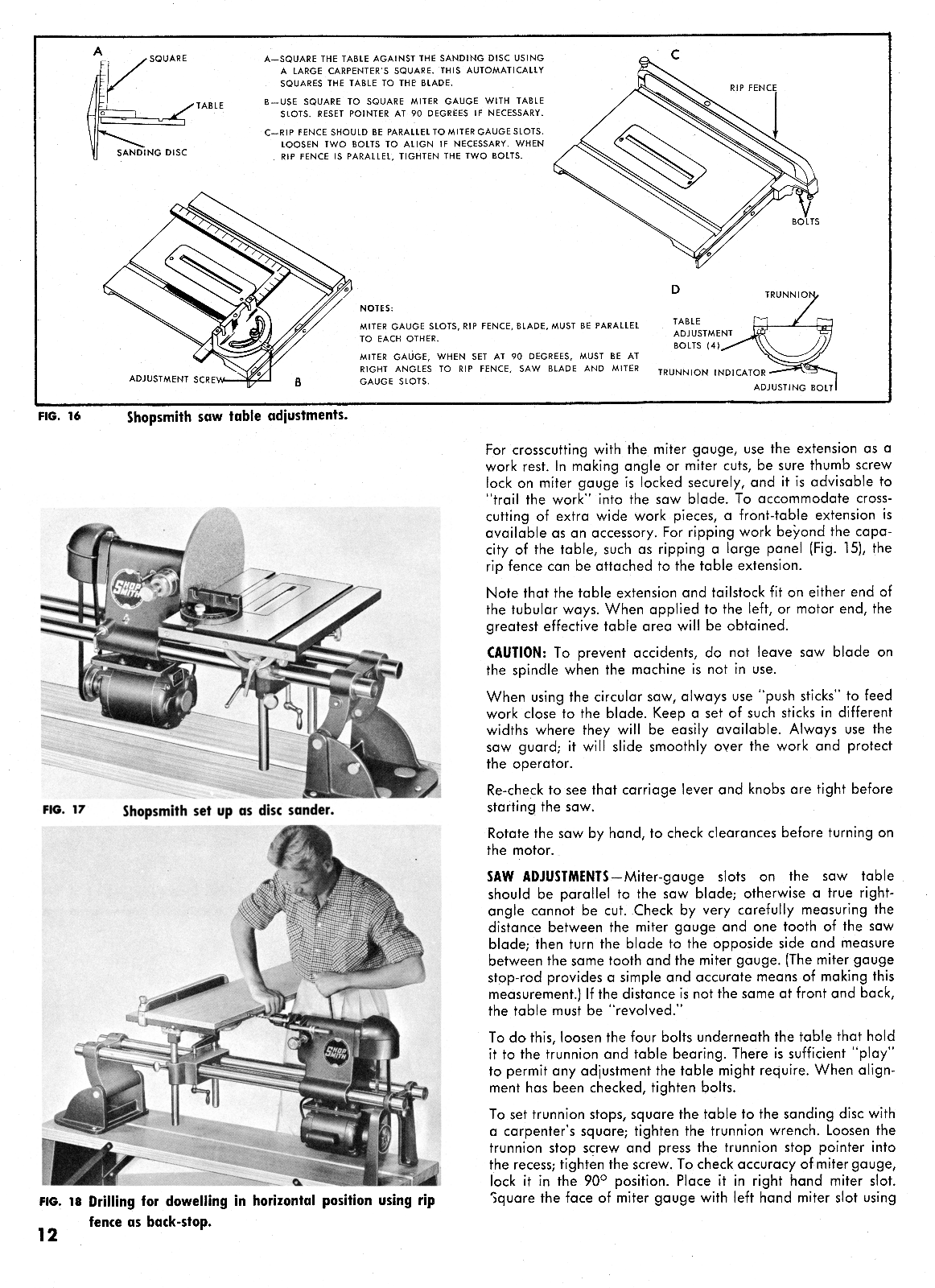 SHOPSMITH Model 10-ER Lathe Owner Operator Instruction Guide & Parts Manual 0660