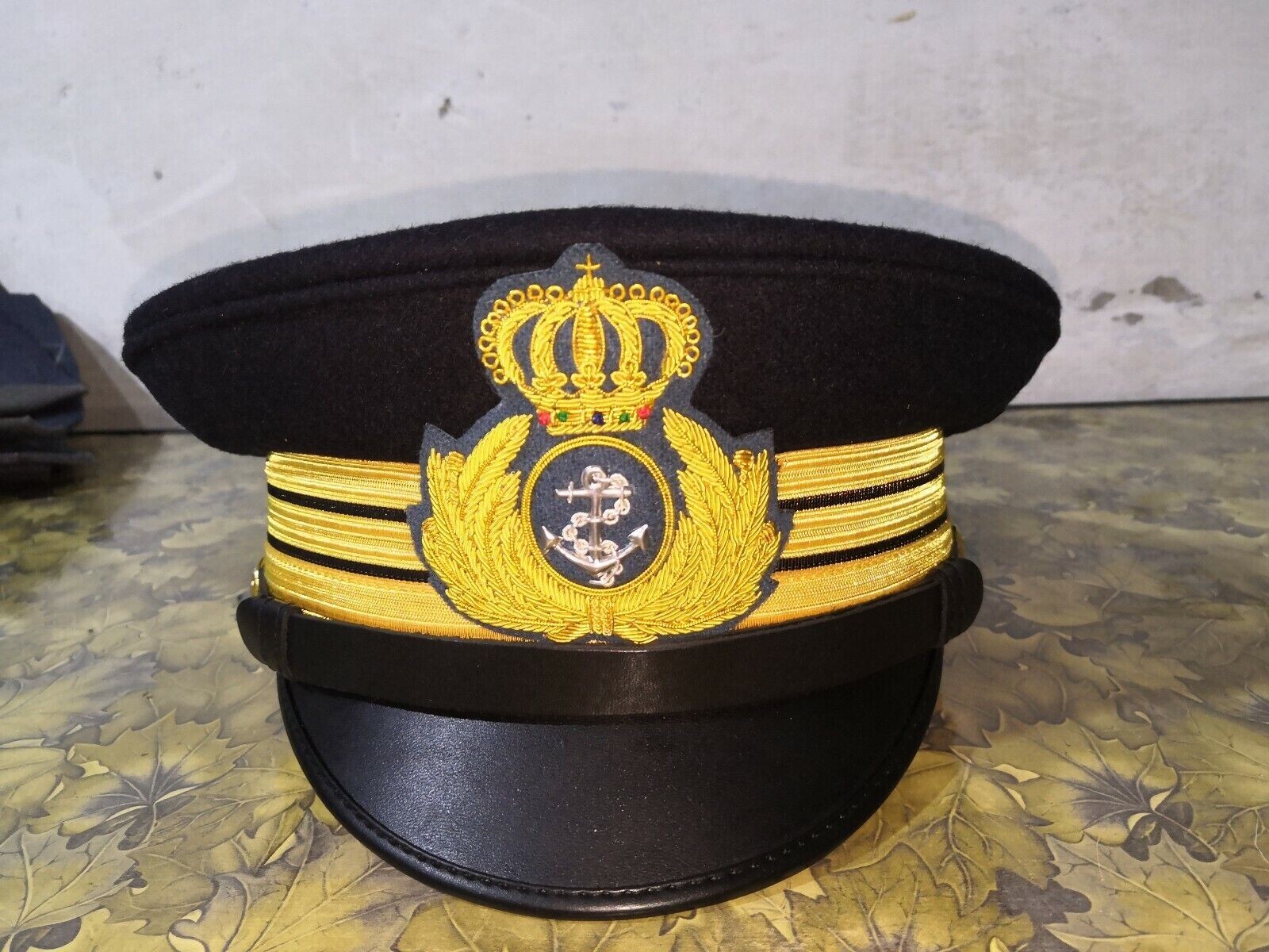 Replica Cappello-berretto-capitano-regia-marina-san-marco-rsi-1910-cap-Navy-hat-