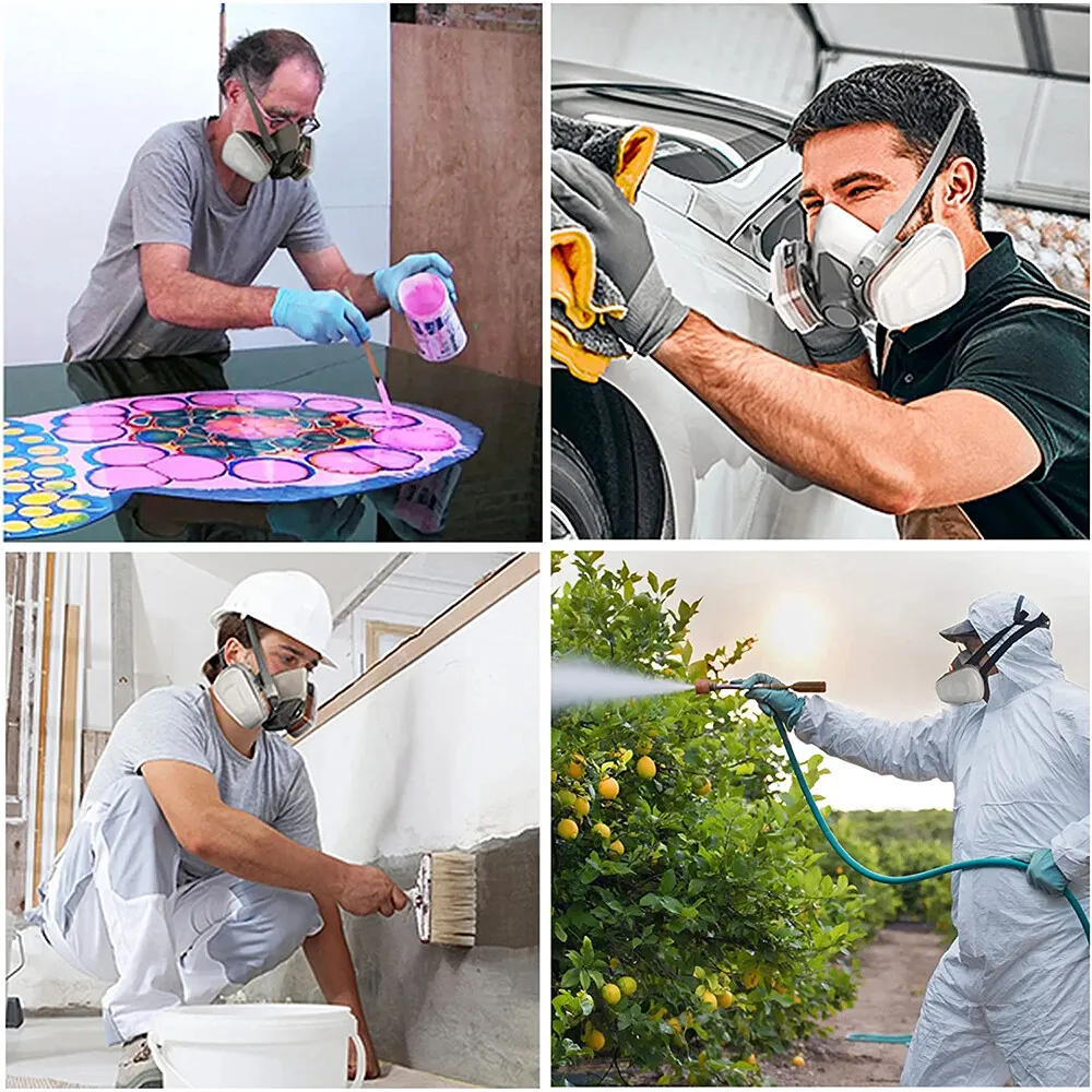 PRO 6200 Half Face Gas Mask Cover Painting Spraying Respirator Work Facepiece