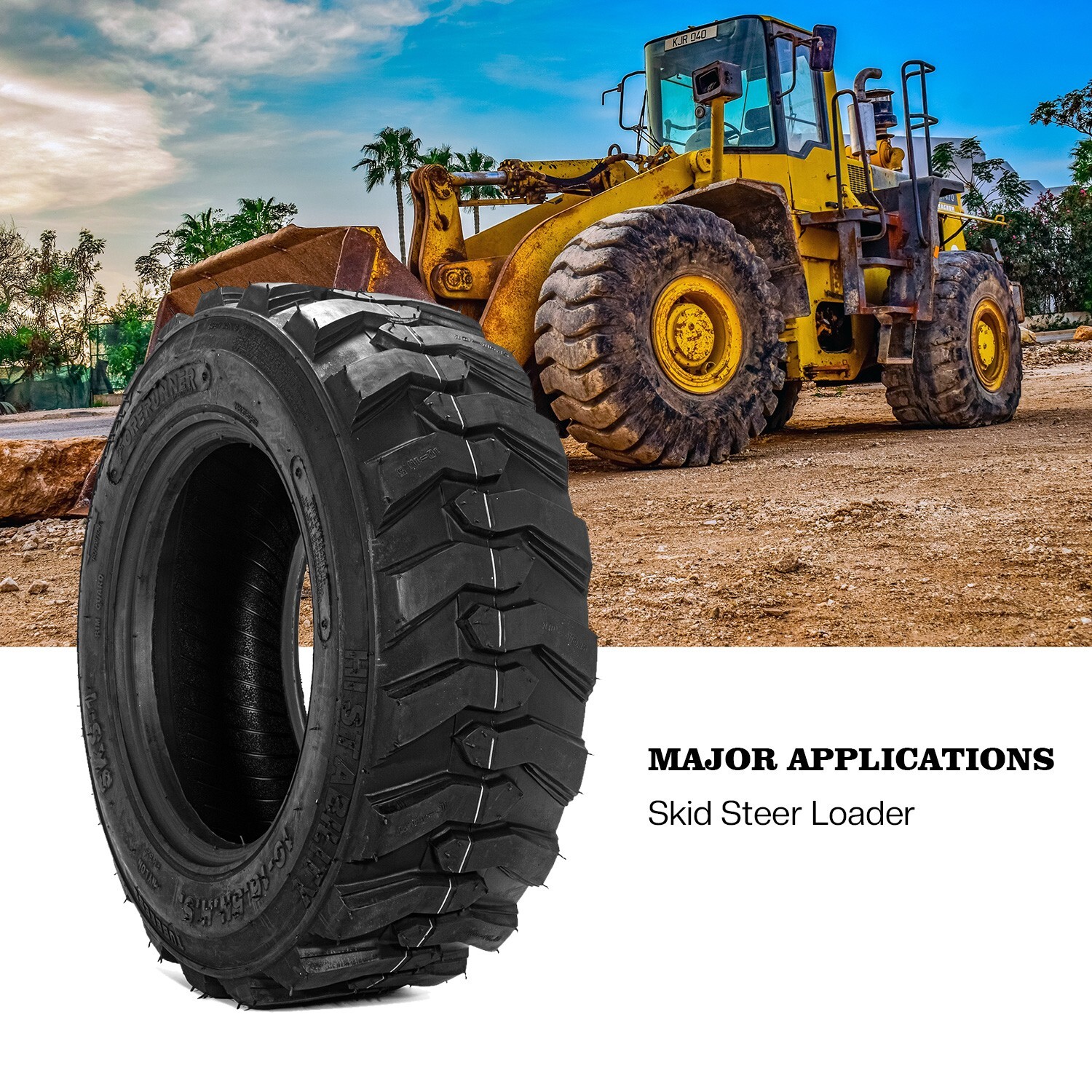 Set 4 10x16.5 12 Ply Skid Steer Tires 10-16.5 for Bobcat 10 16.5 Heavy Duty