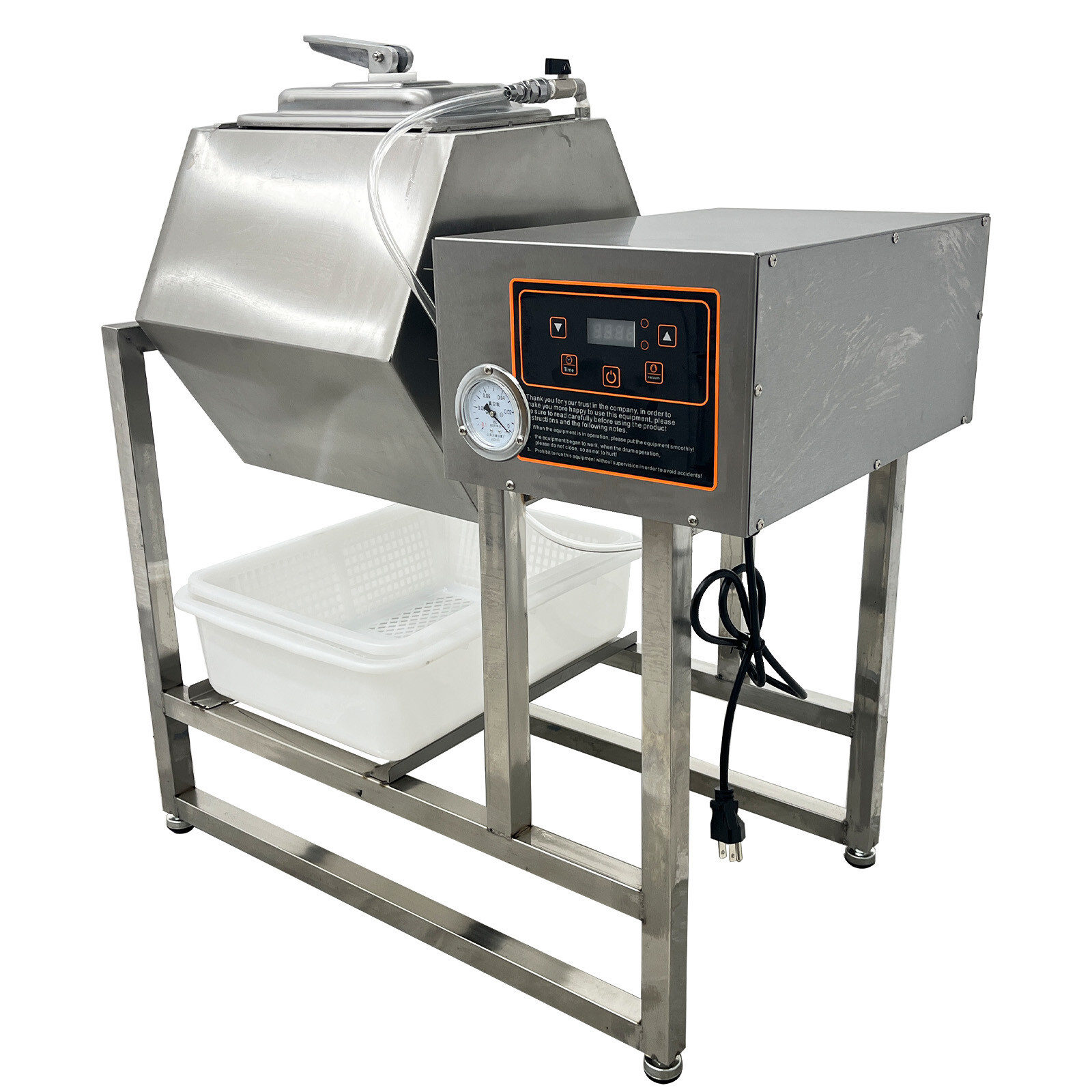 110V 45L Vacuum Pump Meat Vegetable Tumbler Marinator Pickling Machine 350W