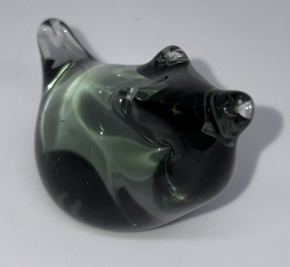 Vintage Nils Landberg Signed Glass Mouse Sweden