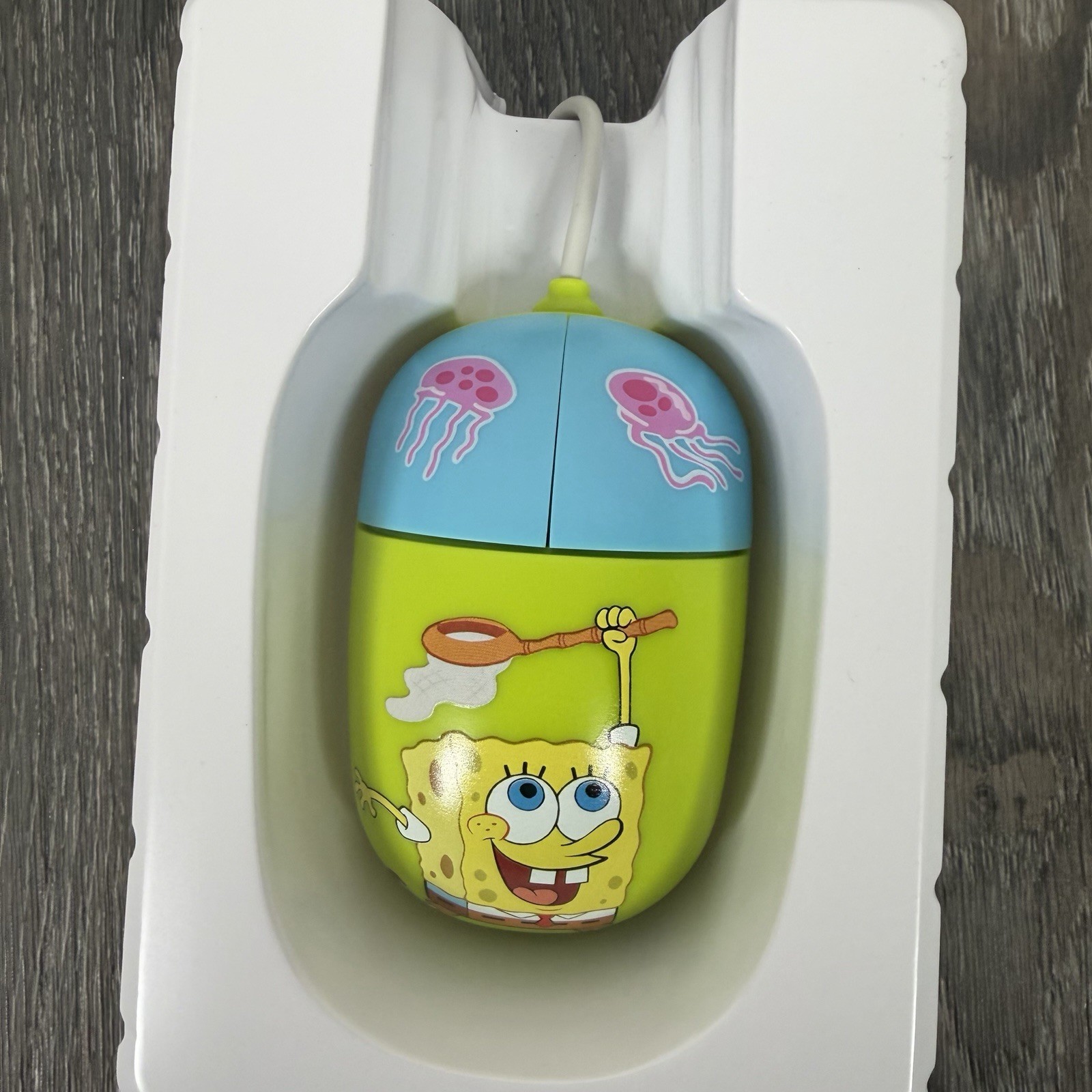 Spongebob Squarepants Kidzmouse Computer Wired Ball Mouse Nickelodeon 2002 VTG