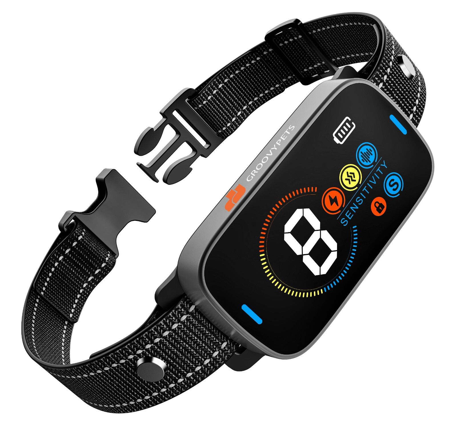 Ultrasonic Color Screen Auto Anti Bark Dog Training Shock Pet No Barking Collar