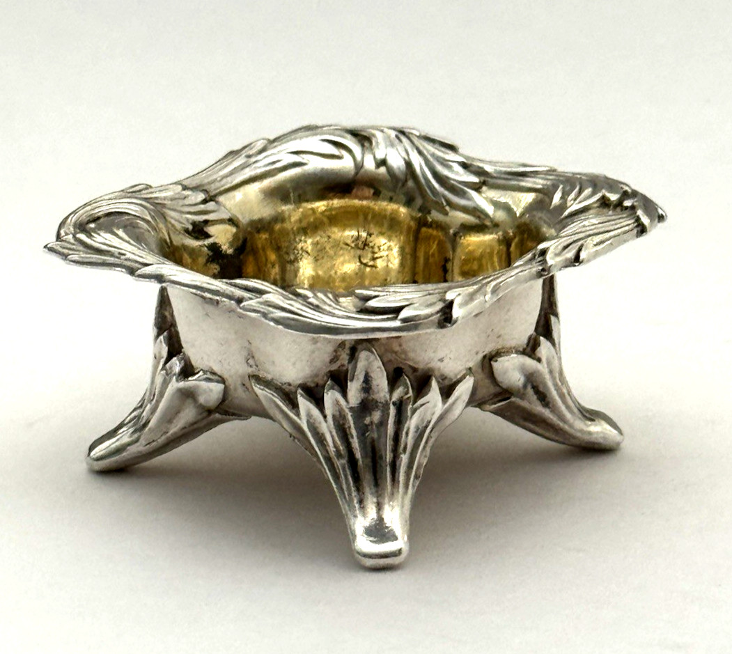 PARIS EXPOSITION Tiffany Chrysanthemum Sterling Silver OPEN SALT