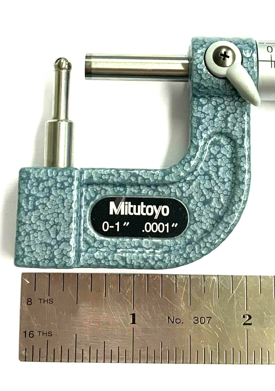 0-1" TUBE MICROMETER .0001" GRAD CARBIDE FACES RAACHET THIMBLE MITUTOYO #115-313