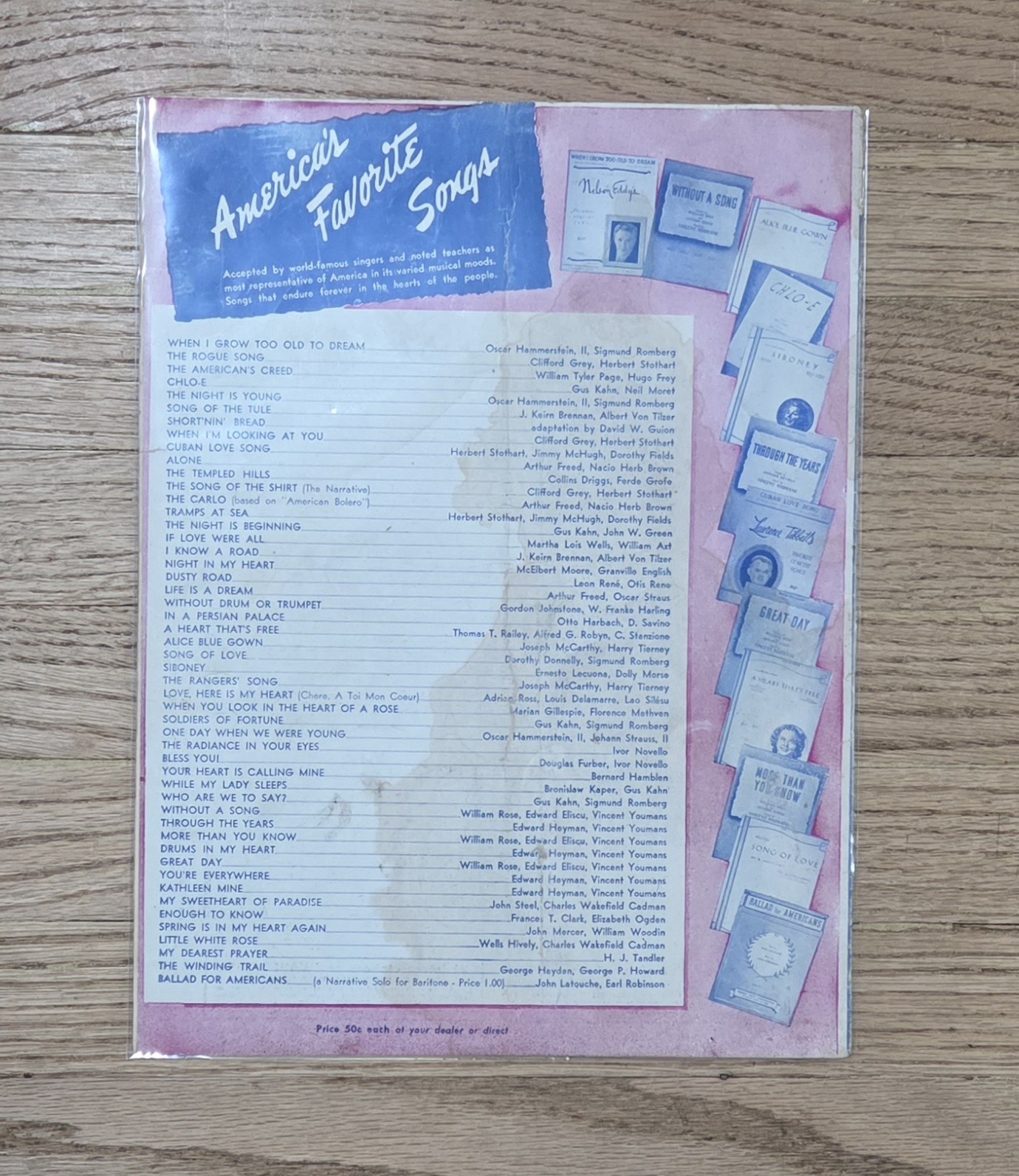 (4) Vintage Judy Garland Music Sheets Lot