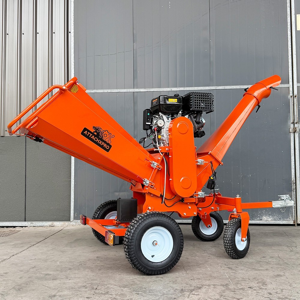 6'' 18hp Wood Chipper 450cc Gas Powered E-start 4-Wheel 12V/9A FREE SHIPPING