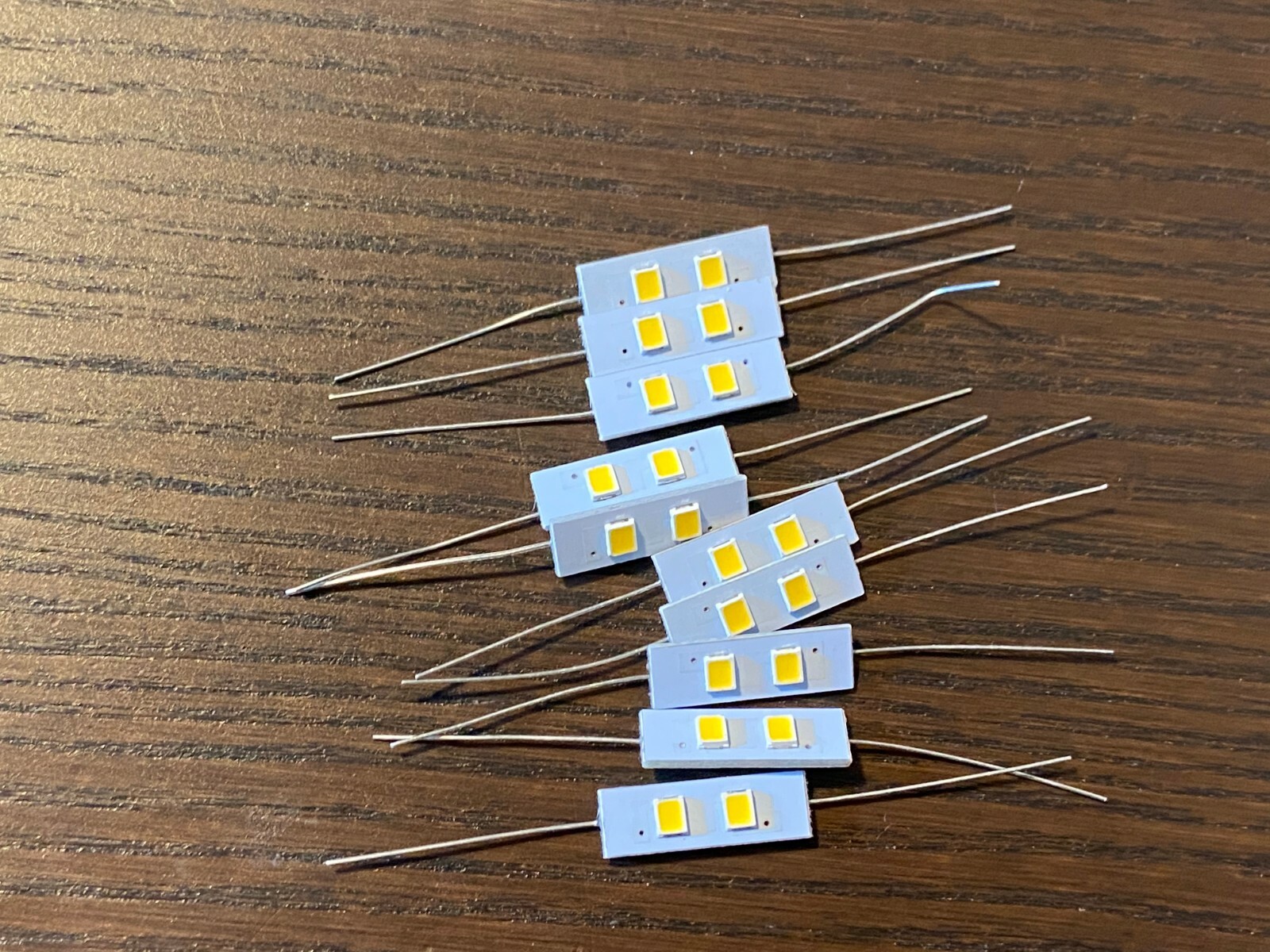 10 New Warm White Axial LED Wired 12V Lamps Vu Meter Light Bulbs (Qty Avail)