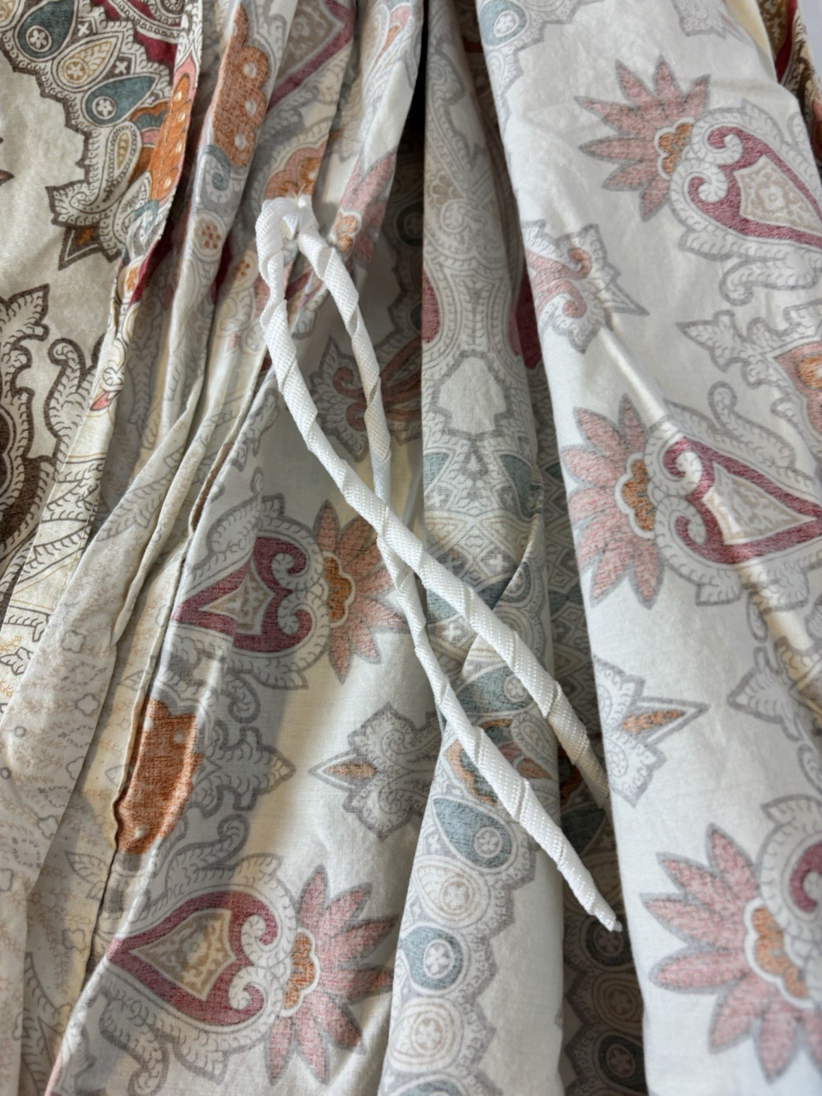 Pottery Barn Valencia Percale Cotton Duvet Cover King Size Medallion Boho