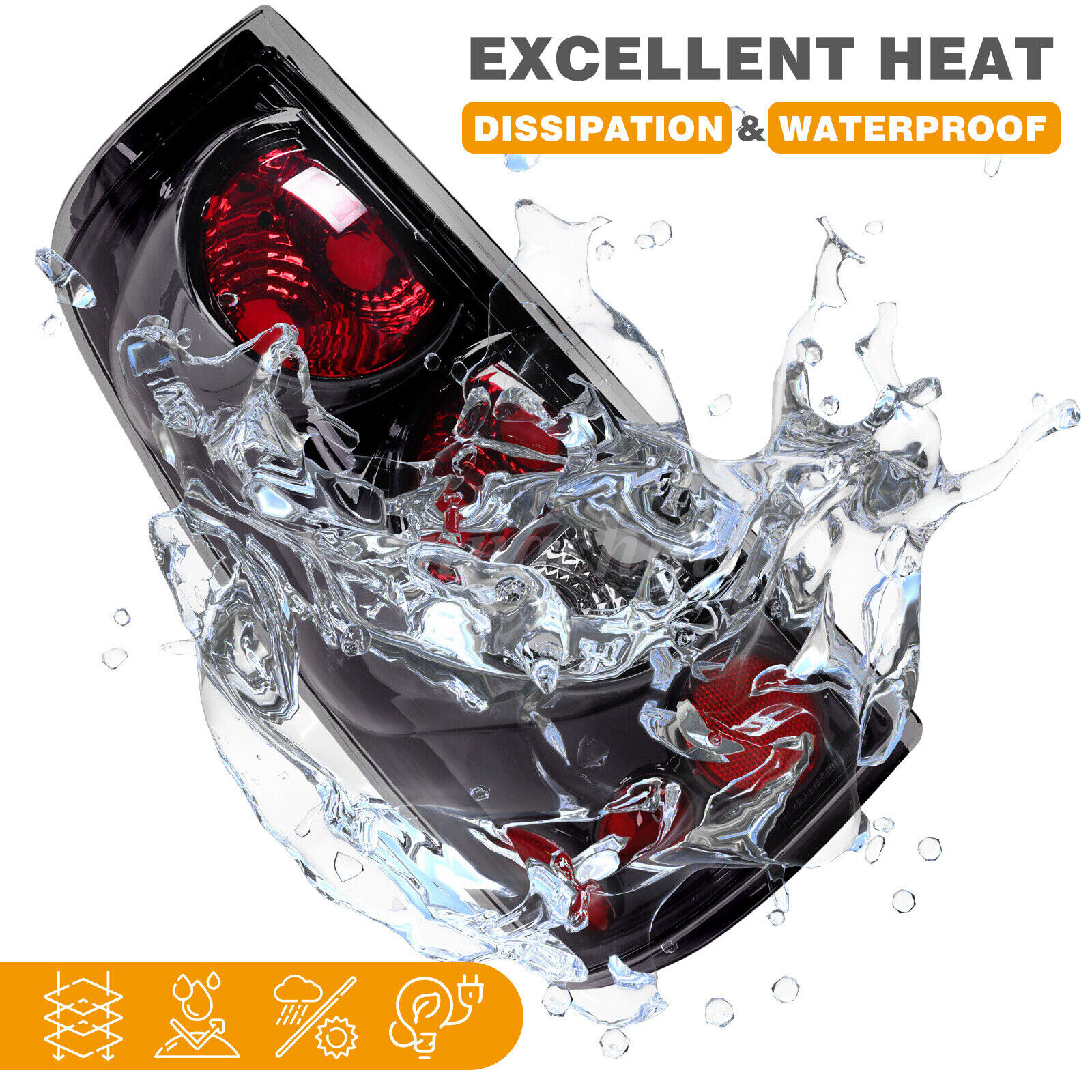 Pair Tail Lights Rear Brake Lamps L+R For 99-06 Chevy Silverado 1500 2500 3500