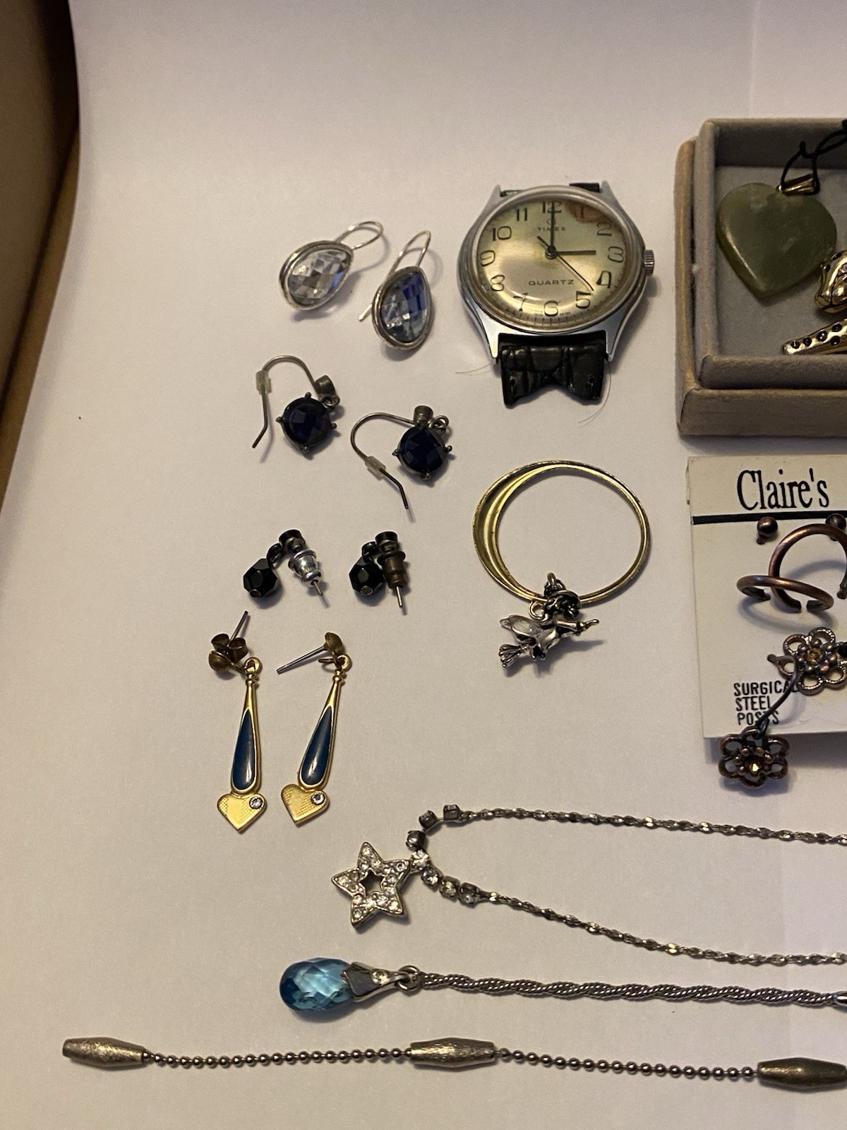 Estate Junk Drawer Lot of Vintage Jewelry, Sterling Silver, Mixed Metal Jewelry