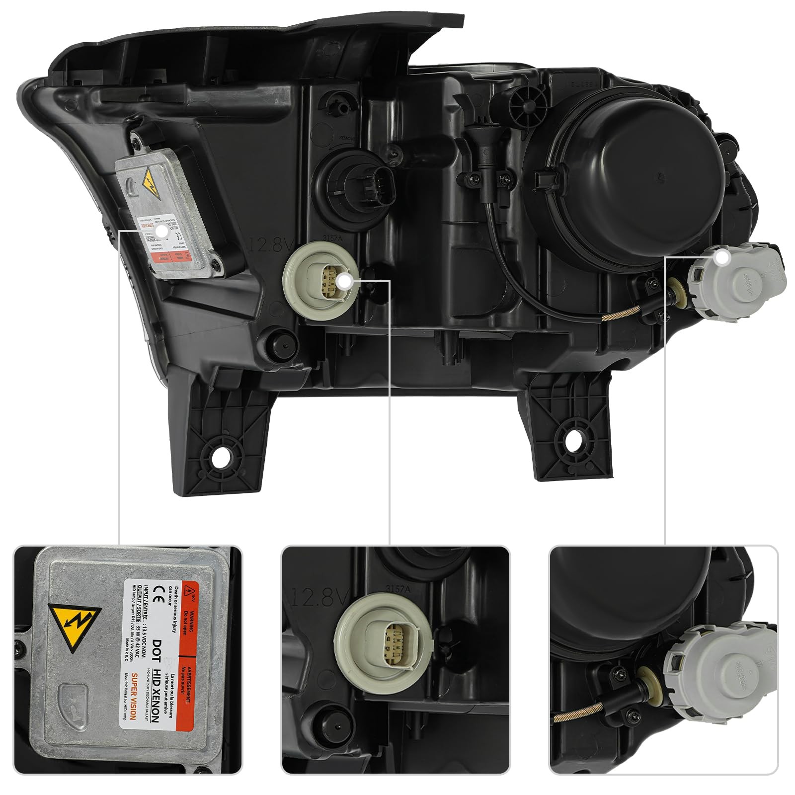 For Dodge Durango 2016-20 HID Headlight Lamp Assembly w/LED DRL Right Side