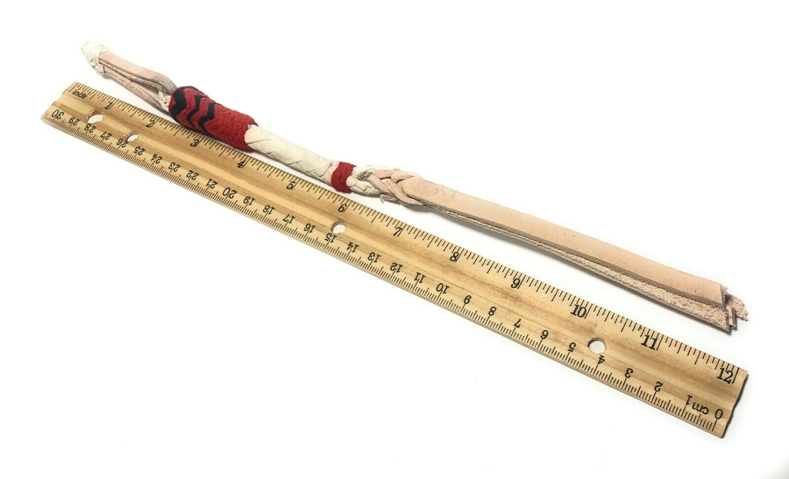 Key Chain Style Cuarta Charra 12" long Horse Quirt Cuartita De Cuero Chumetiada