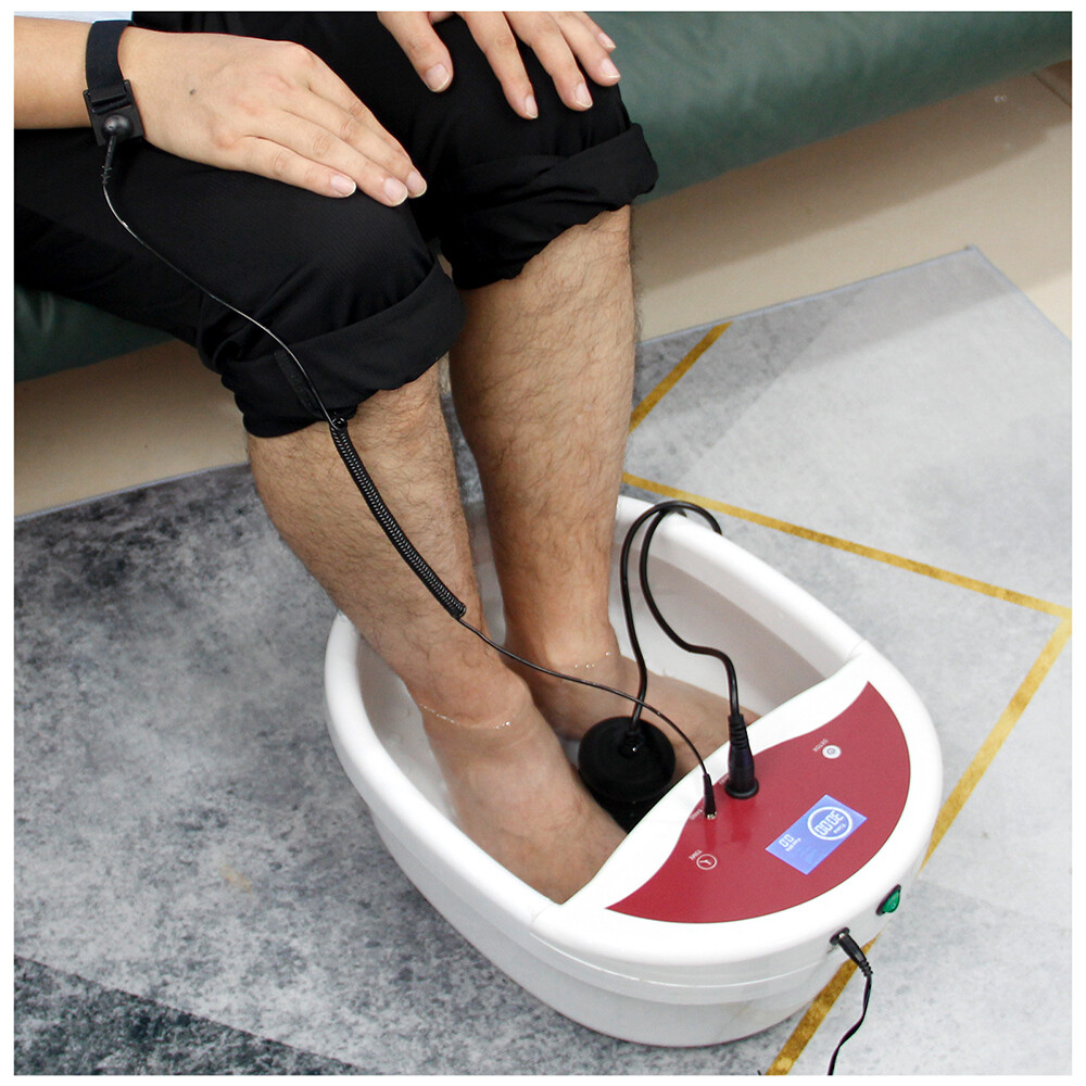 Ionic Detox Foot Spa Bath Cleanse Machine + Tub & 2 Arrays For Enhanced Bubbles