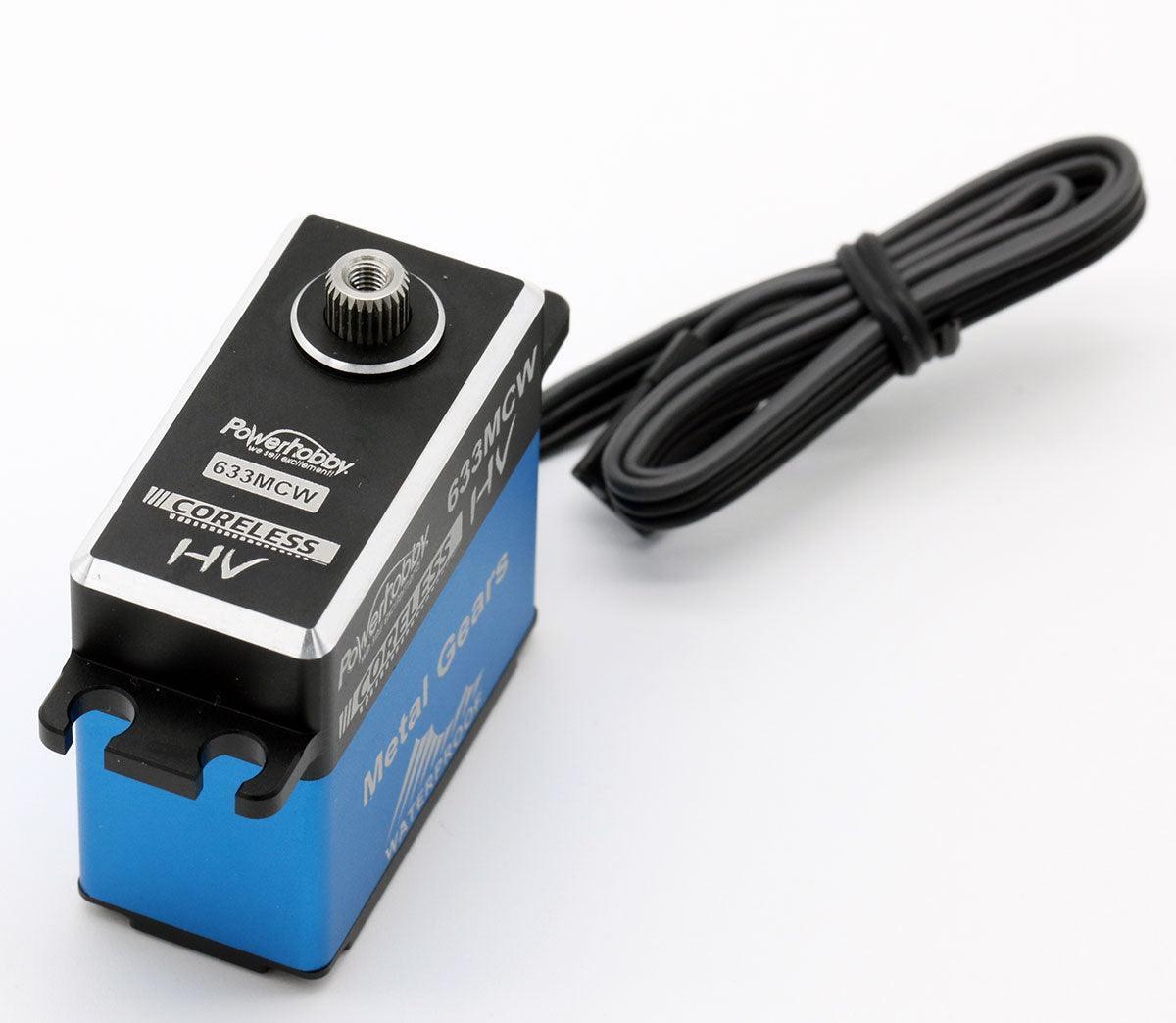 Powerhobby 633MCW High Voltage Waterproof Coreless Steel Gear Servo / Aluminu...