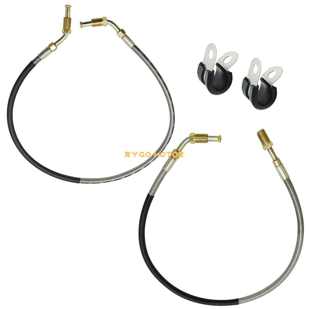 Front Brake Lines Left & Right w/Fitting for Polaris Sportsman 400 4X4 1993-1997