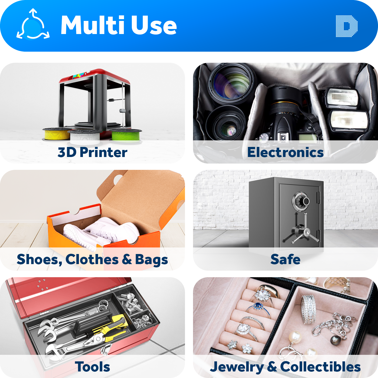 [12 Packs]20 Gram " Dry & Dry" Orange Indicating Silica Gel Packets - Reusable