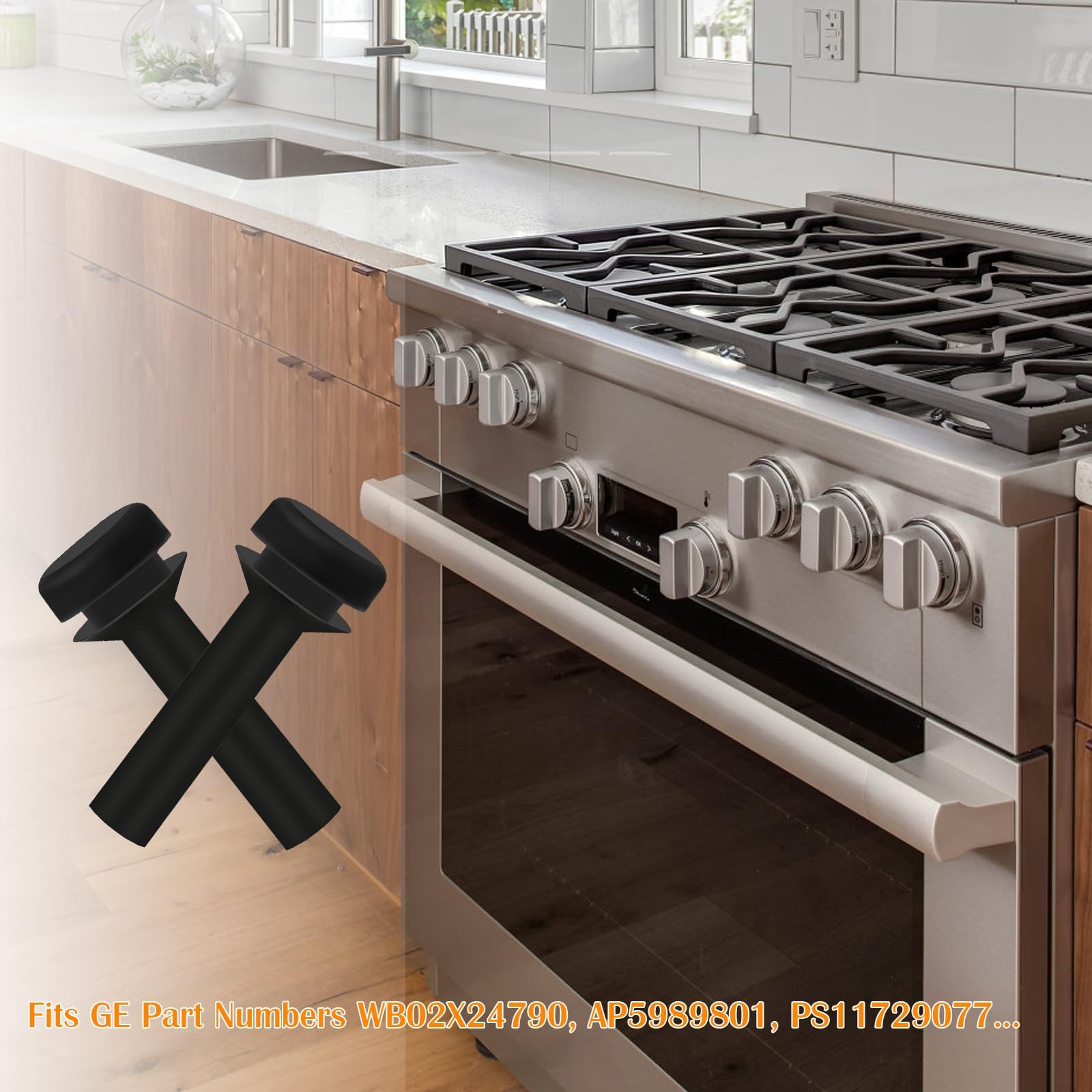 16 Pack WB02X24790 Stove Grate Rubber Feet Replacement for GE Gas Stove Range...